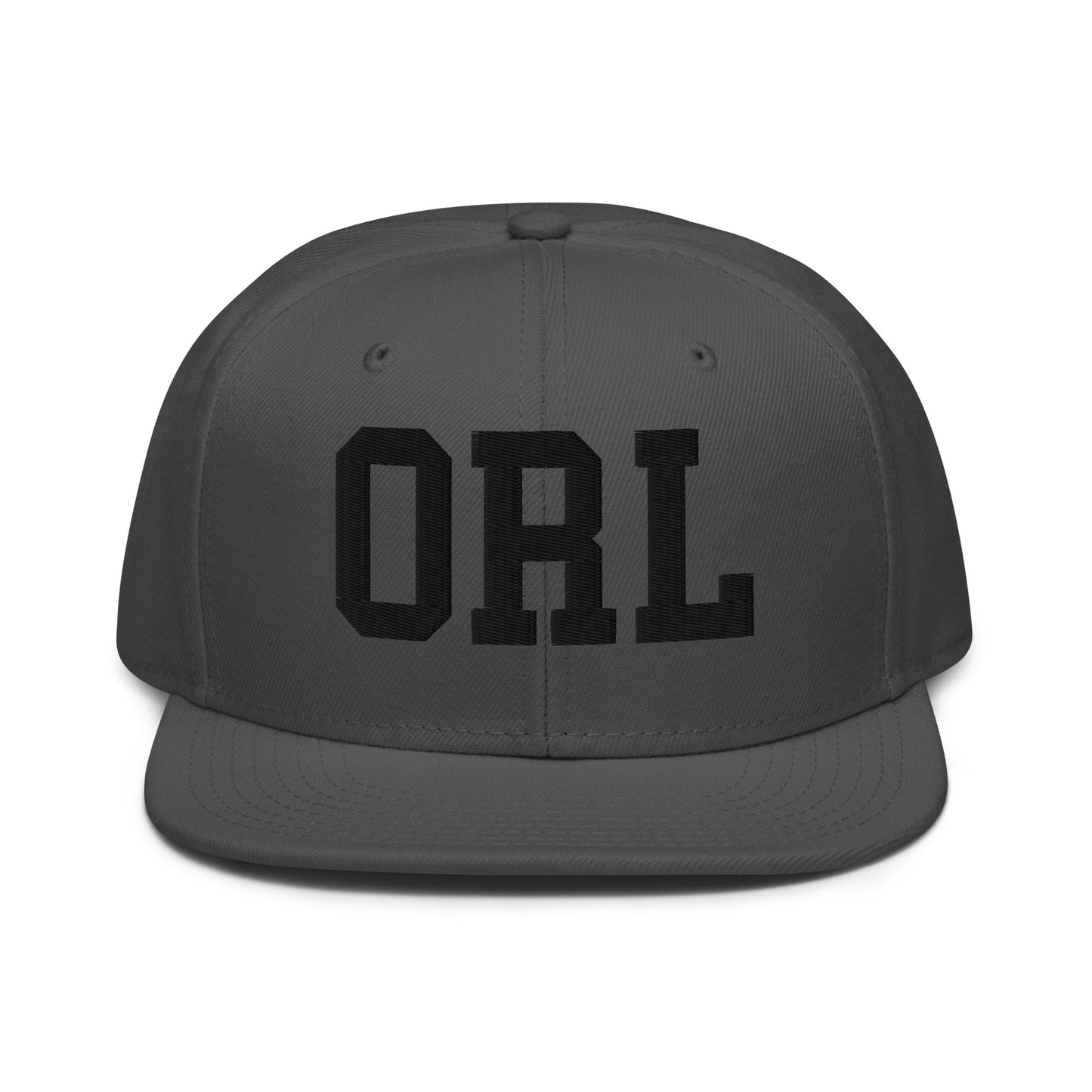 College-Style Wool-Blend Snapback Hat • Black • ORL Orlando • YHM Designs - Image 15