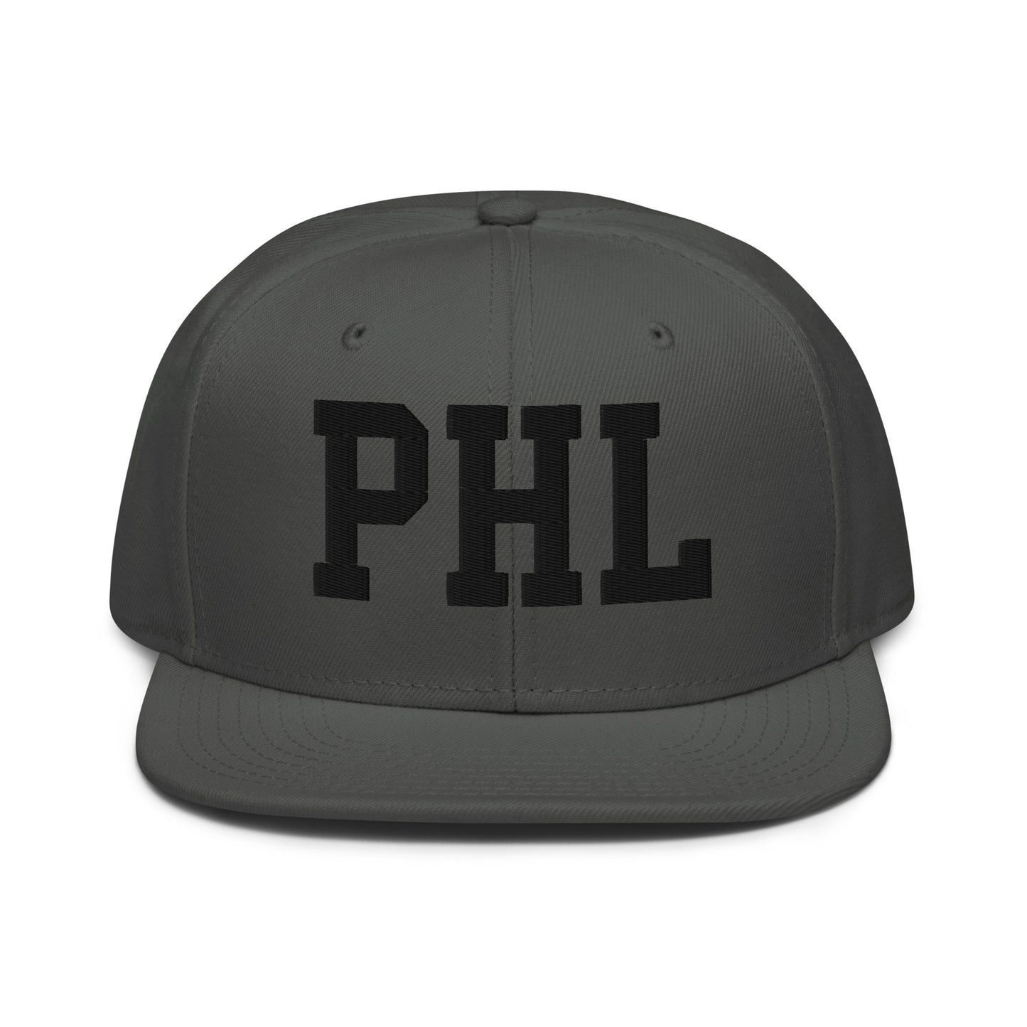 College-Style Wool-Blend Snapback Hat • Black • PHL Philadelphia • YHM Designs - Image 15