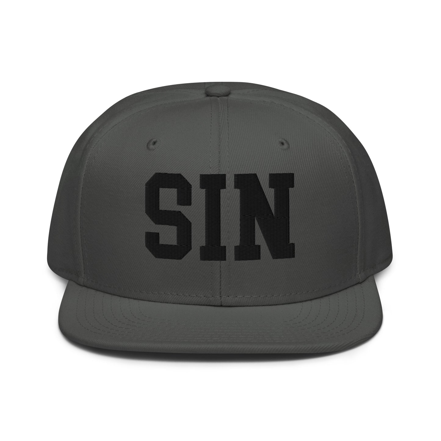 College-Style Wool-Blend Snapback Hat • Black • SIN Singapore • YHM Designs - Image 15