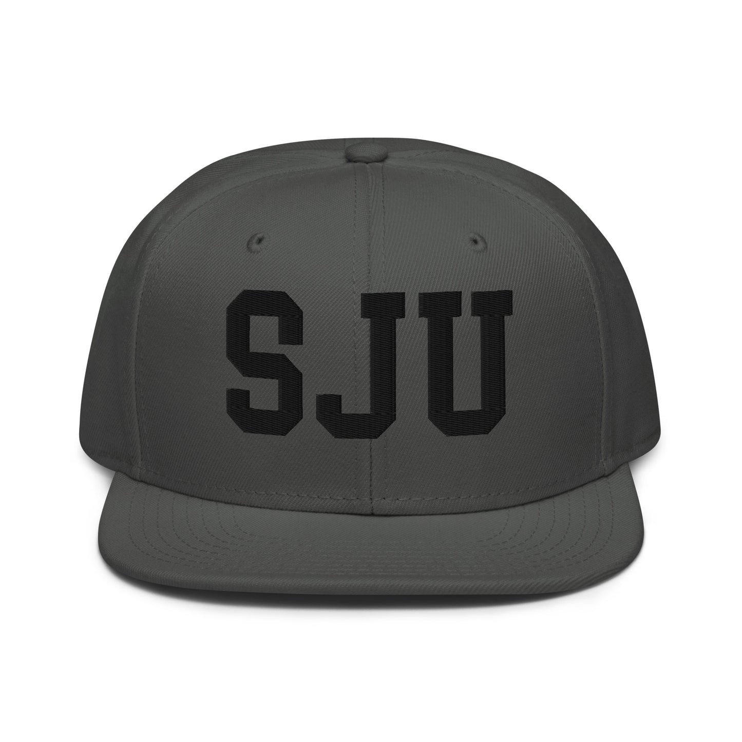 College-Style Wool-Blend Snapback Hat • Black • SJU San Juan • YHM Designs - Image 15