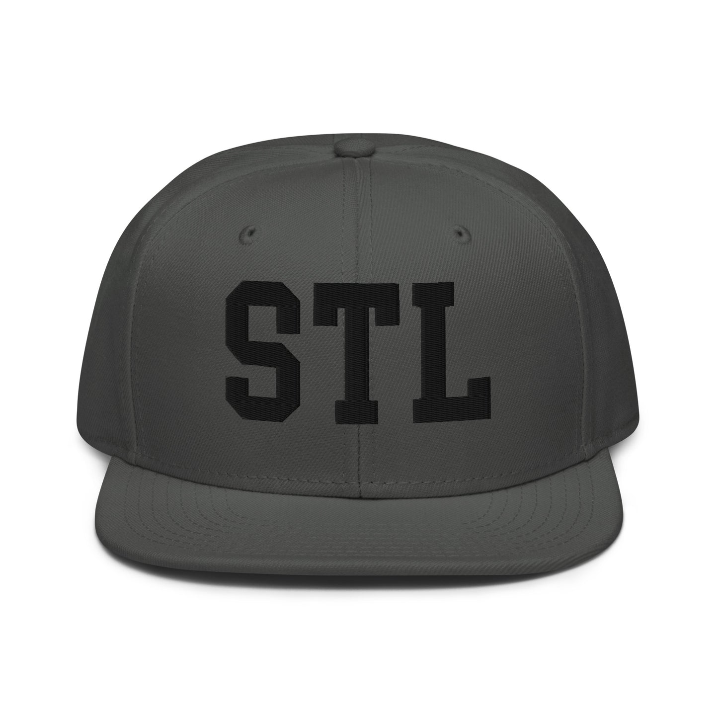 College-Style Wool-Blend Snapback Hat • Black • STL St. Louis • YHM Designs - Image 15
