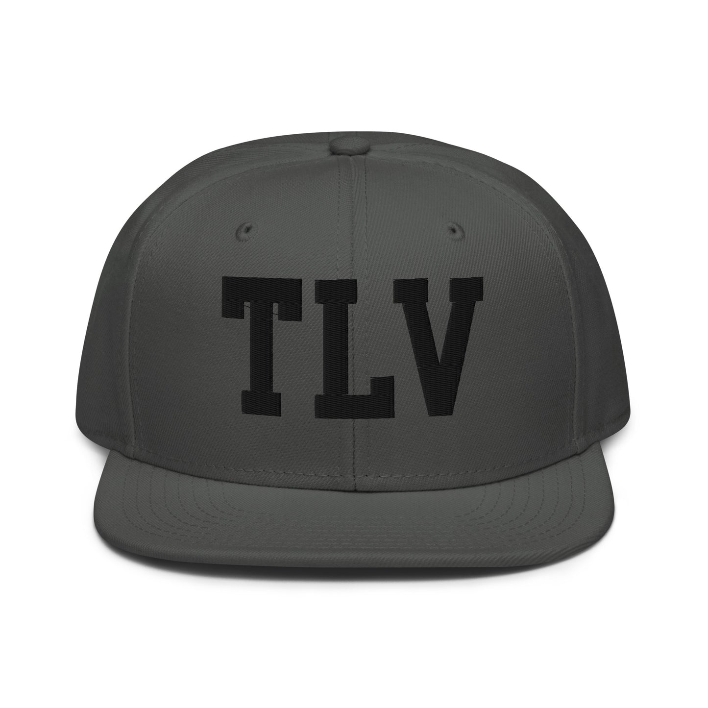 College-Style Wool-Blend Snapback Hat • Black • TLV Tel Aviv • YHM Designs - Image 15
