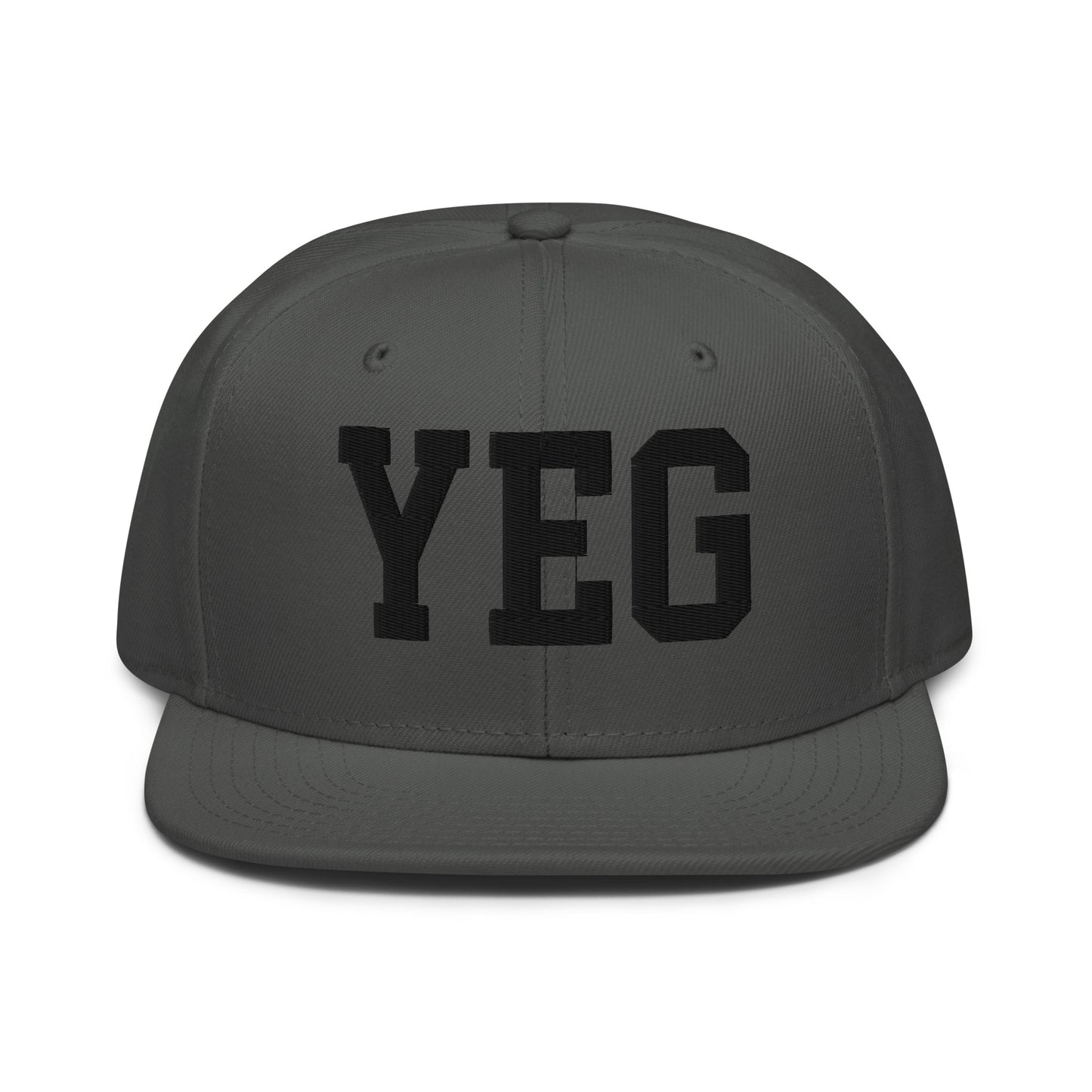 College-Style Wool-Blend Snapback Hat • Black • YEG Edmonton • YHM Designs - Image 15