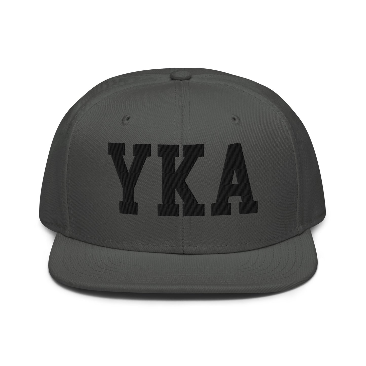 College-Style Wool-Blend Snapback Hat • Black • YKA Kamloops • YHM Designs - Image 15