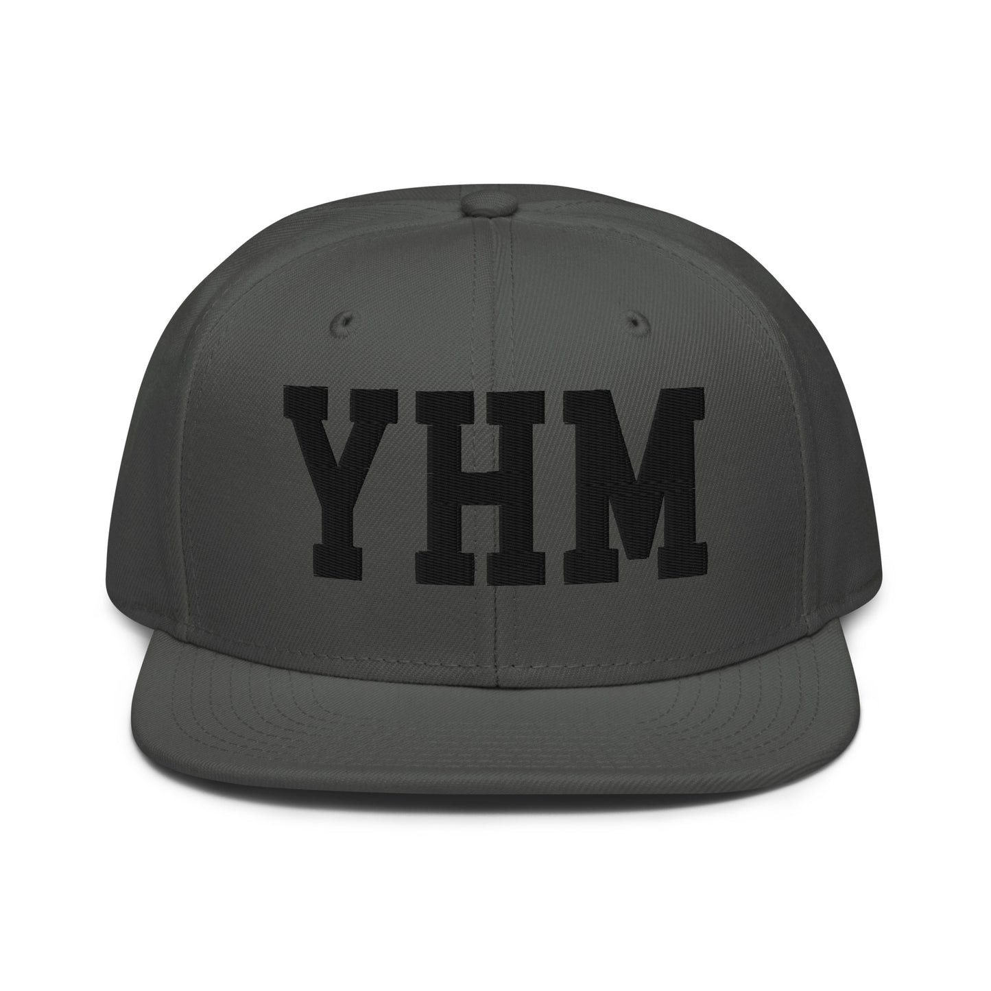 College-Style Wool-Blend Snapback Hat • Black • YHM Hamilton • YHM Designs - Image 15