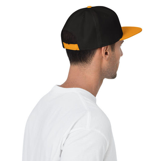 College-Style Wool-Blend Snapback Hat • Gold • JAX Jacksonville • YHM Designs - Image 02