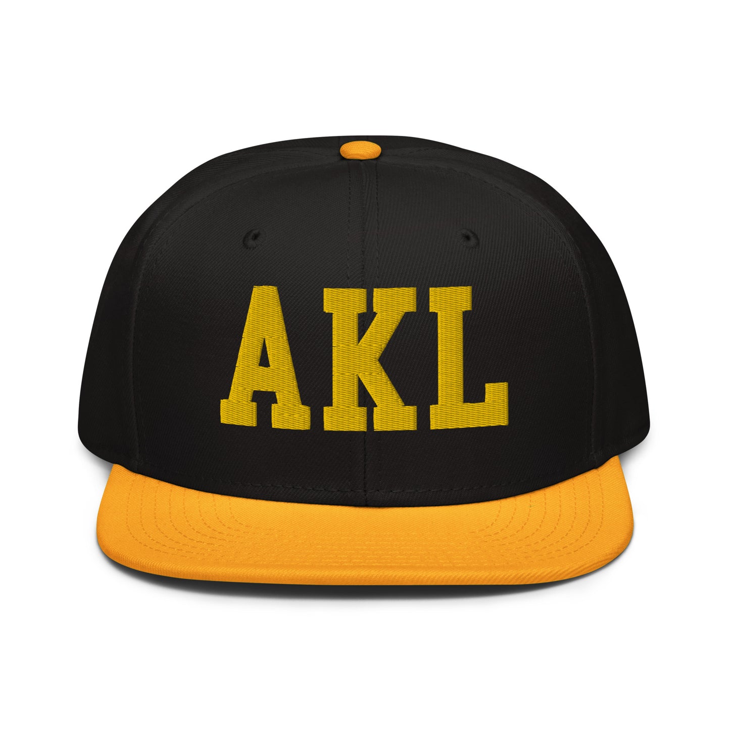 College-Style Wool-Blend Snapback Hat • Gold • AKL Auckland • YHM Designs - Image 07
