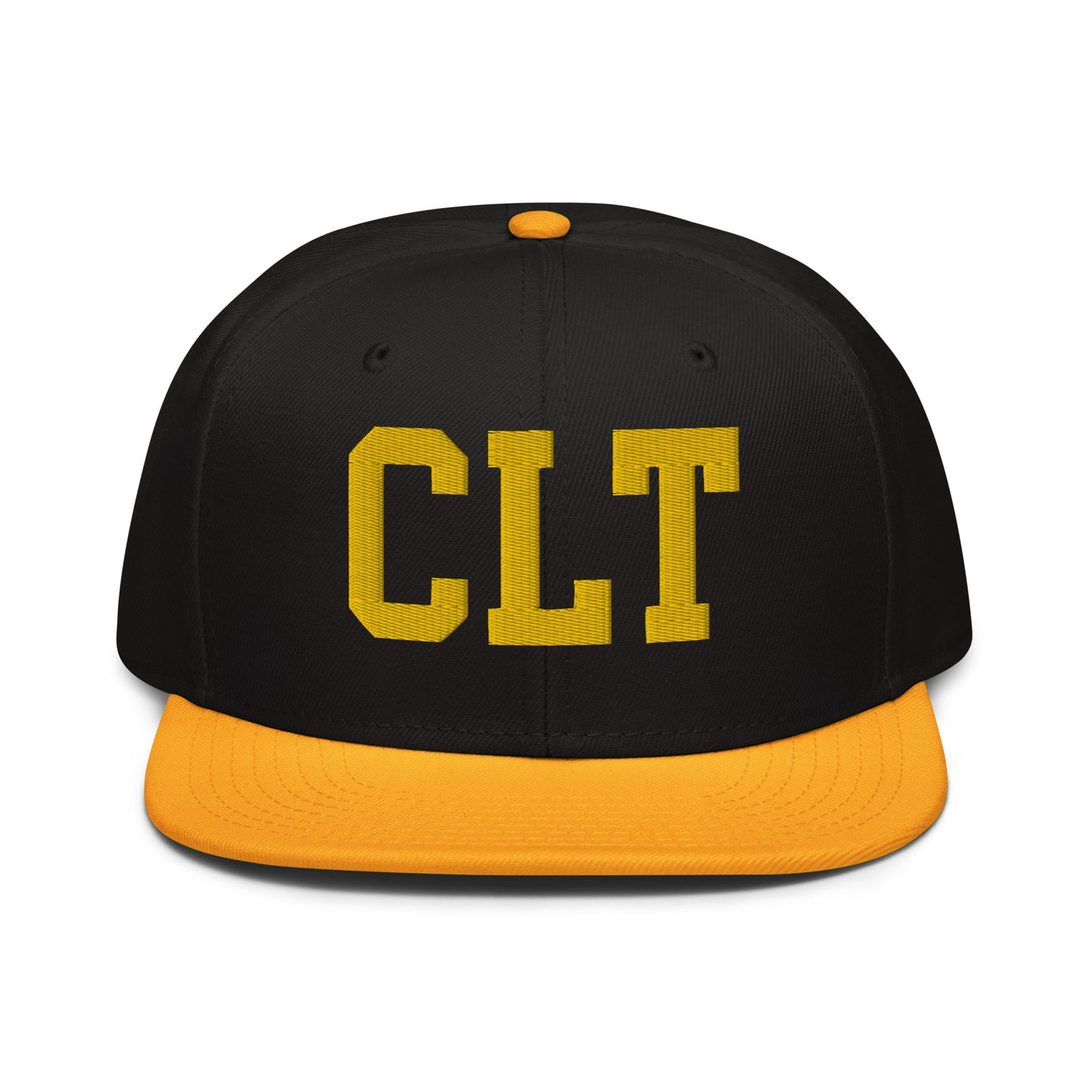 College-Style Wool-Blend Snapback Hat • Gold • CLT Charlotte • YHM Designs - Image 07