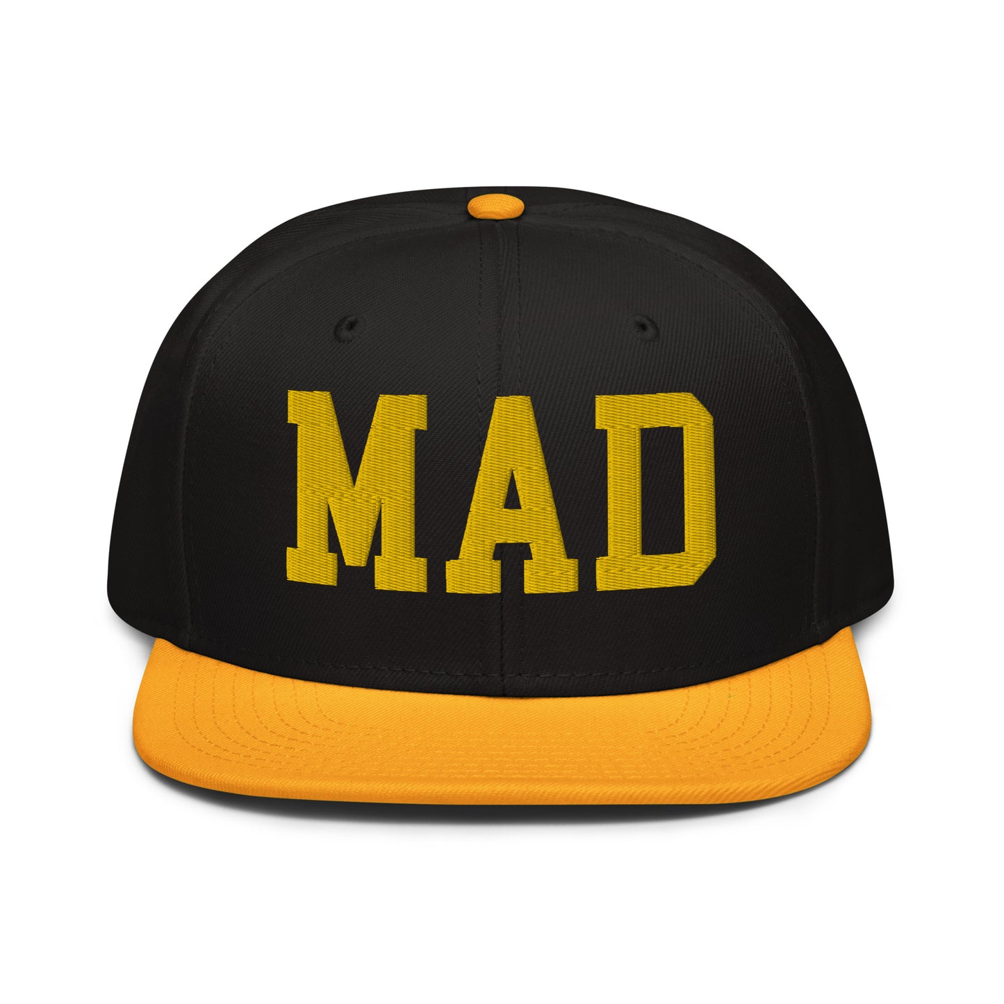 College-Style Wool-Blend Snapback Hat • Gold • MAD Madrid • YHM Designs - Image 07