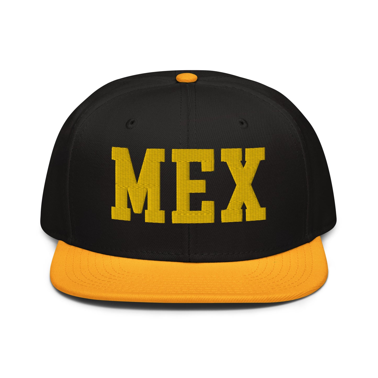 College-Style Wool-Blend Snapback Hat • Gold • MEX Mexico City • YHM Designs - Image 07