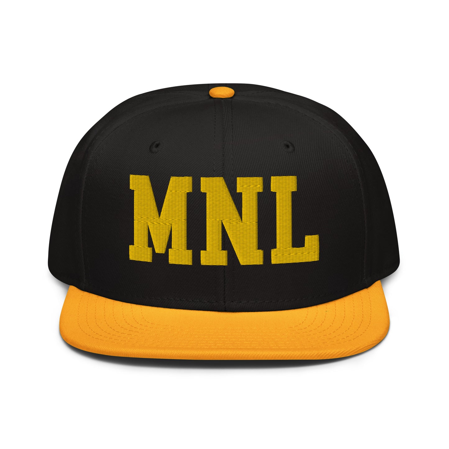 College-Style Wool-Blend Snapback Hat • Gold • MNL Manila • YHM Designs - Image 07