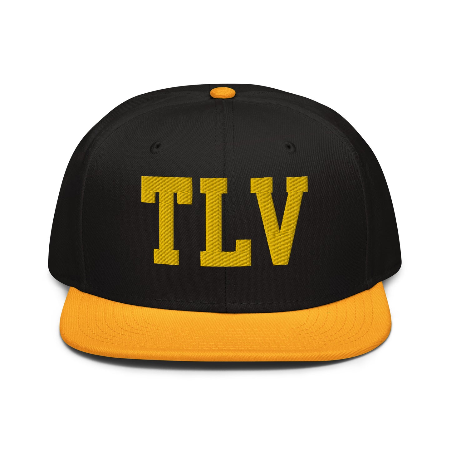 College-Style Wool-Blend Snapback Hat • Gold • TLV Tel Aviv • YHM Designs - Image 07