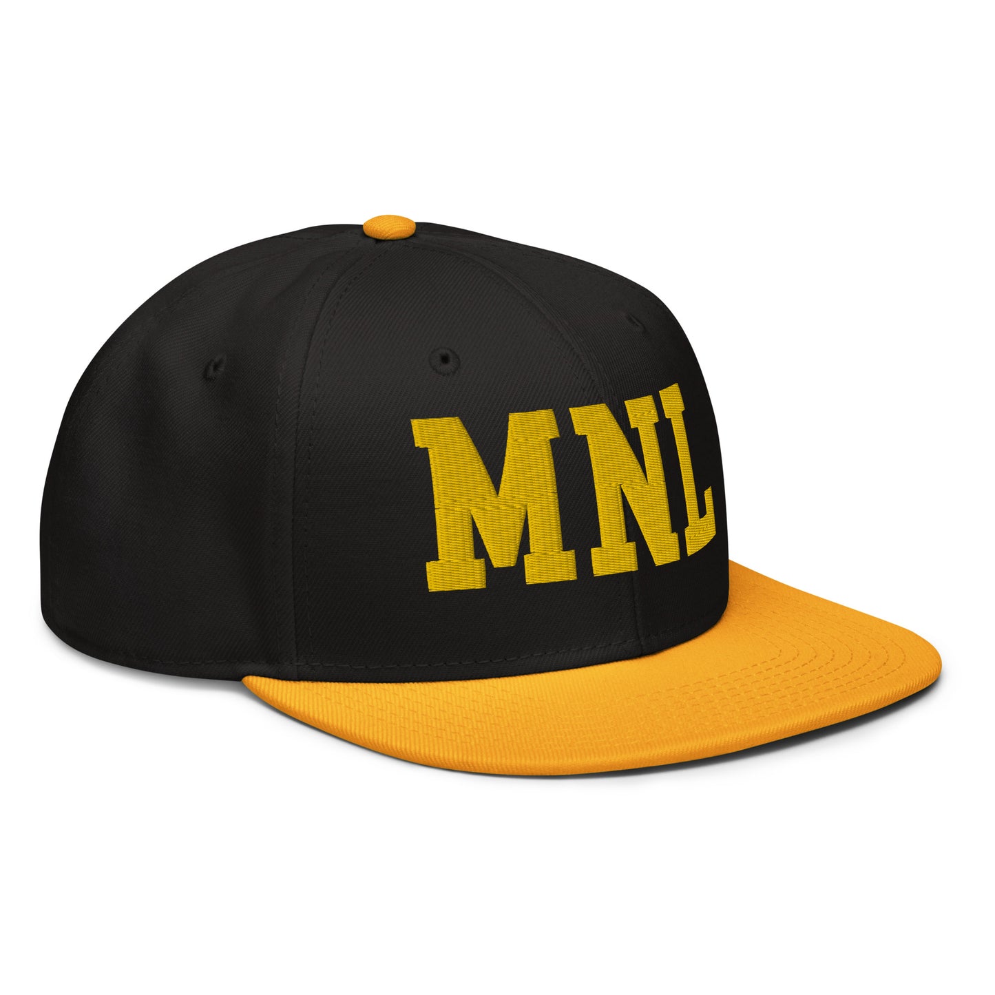 College-Style Wool-Blend Snapback Hat • Gold • MNL Manila • YHM Designs - Image 10
