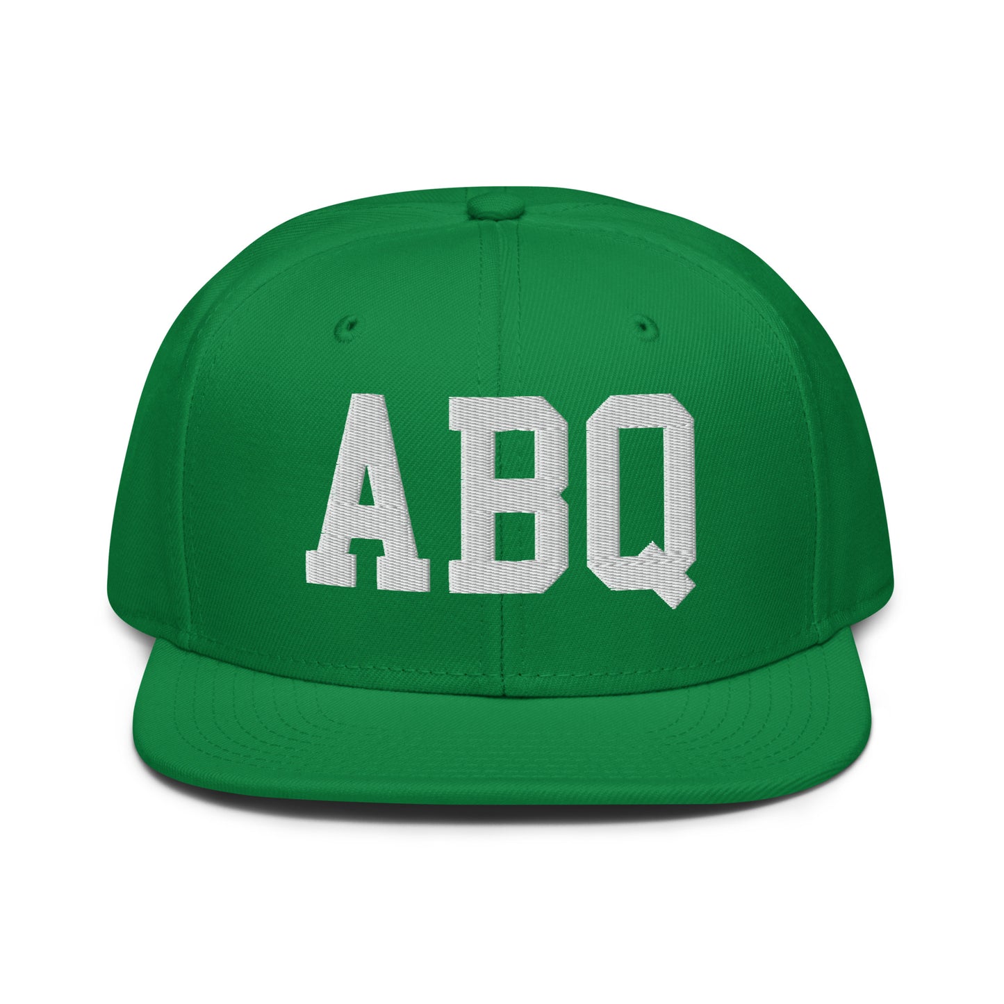 College-Style Wool-Blend Snapback Hat • White • ABQ Albuquerque • YHM Designs - Image 18