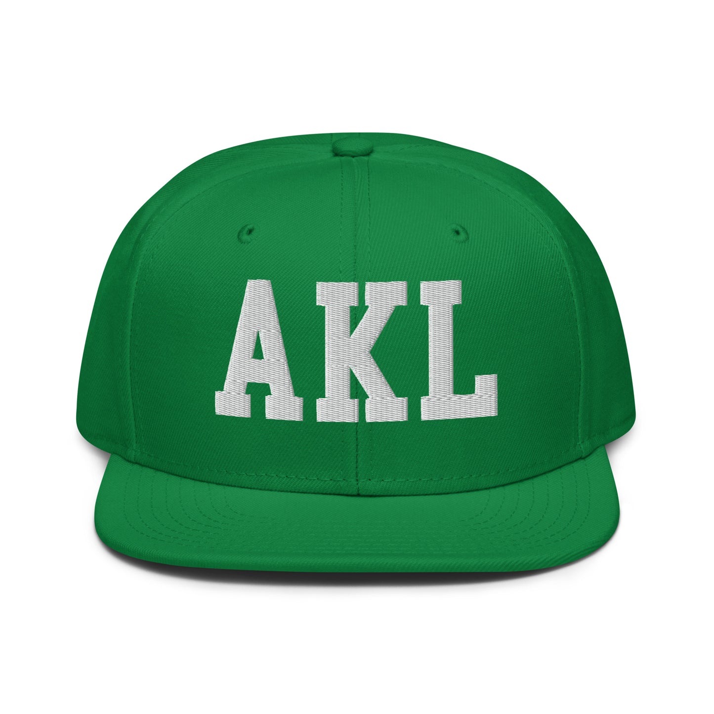 College-Style Wool-Blend Snapback Hat • White • AKL Auckland • YHM Designs - Image 18