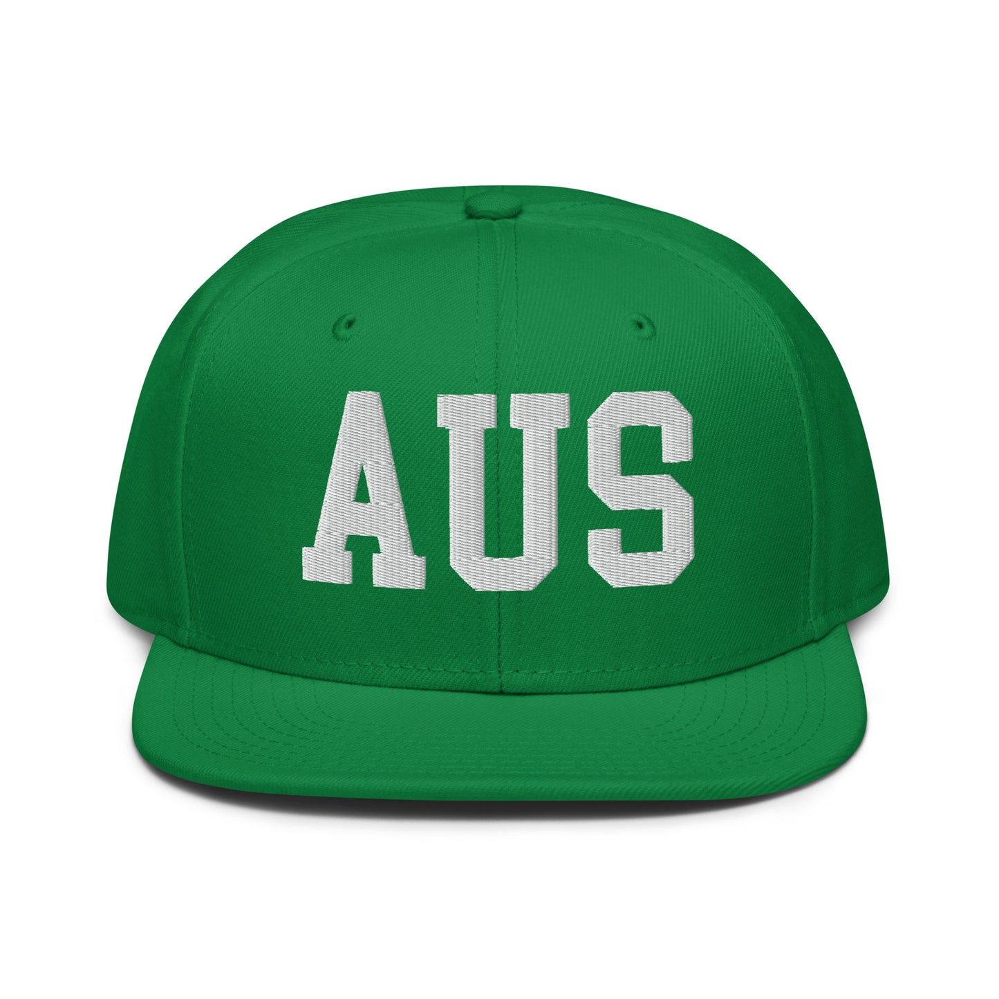 College-Style Wool-Blend Snapback Hat • White • AUS Austin • YHM Designs - Image 18