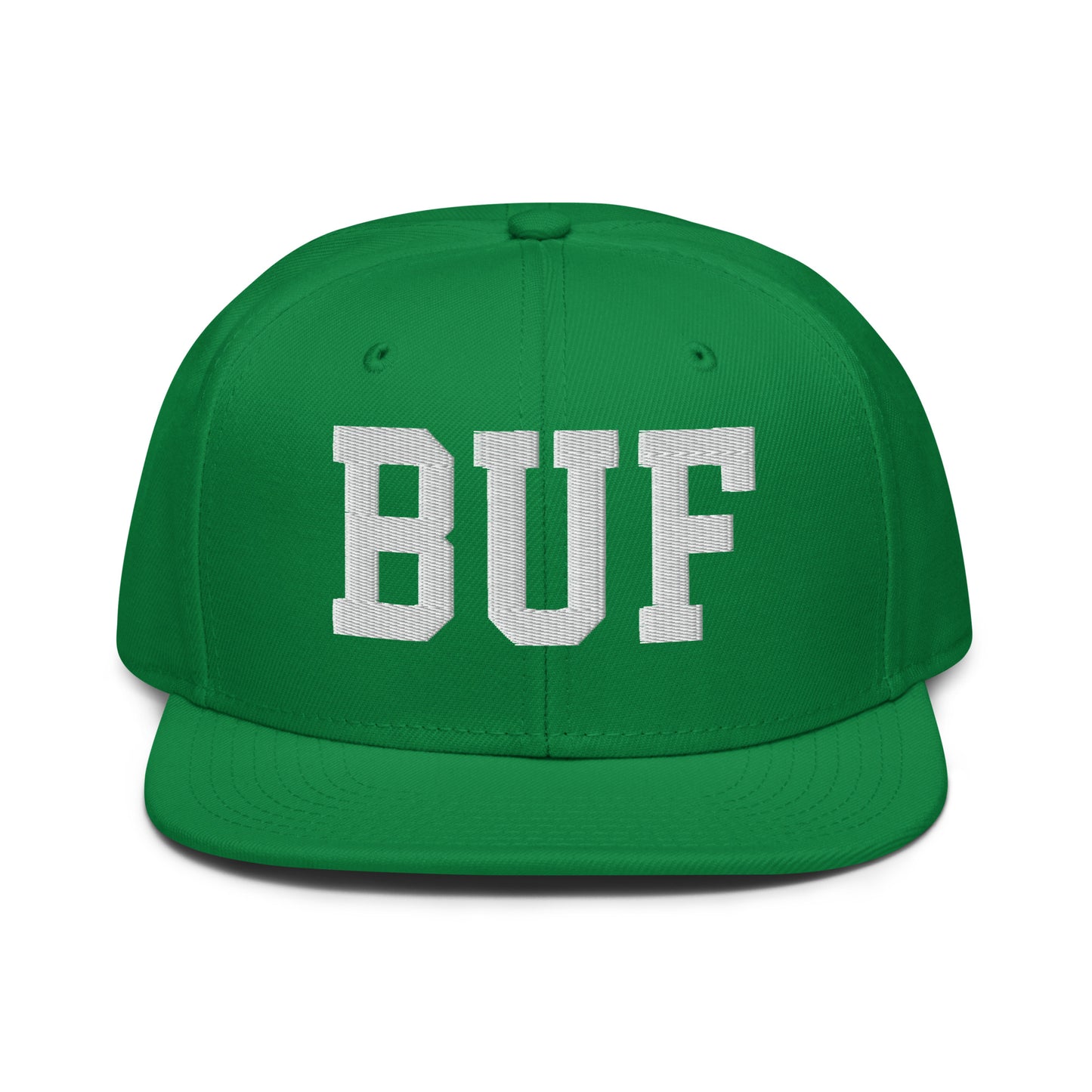College-Style Wool-Blend Snapback Hat • White • BUF Buffalo • YHM Designs - Image 18