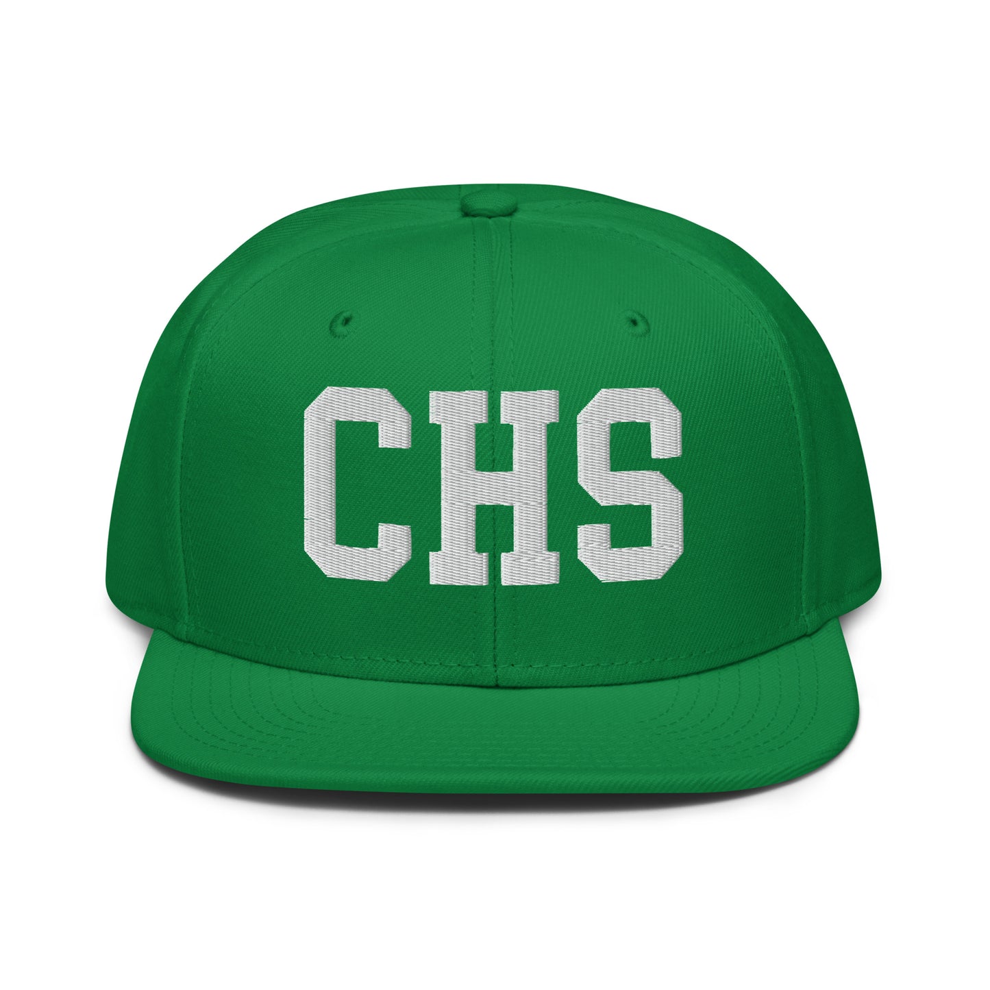 College-Style Wool-Blend Snapback Hat • White • CHS Charleston • YHM Designs - Image 18