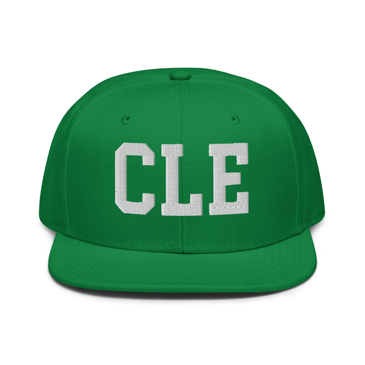 College-Style Wool-Blend Snapback Hat • White • CLE Cleveland • YHM Designs - Image 18