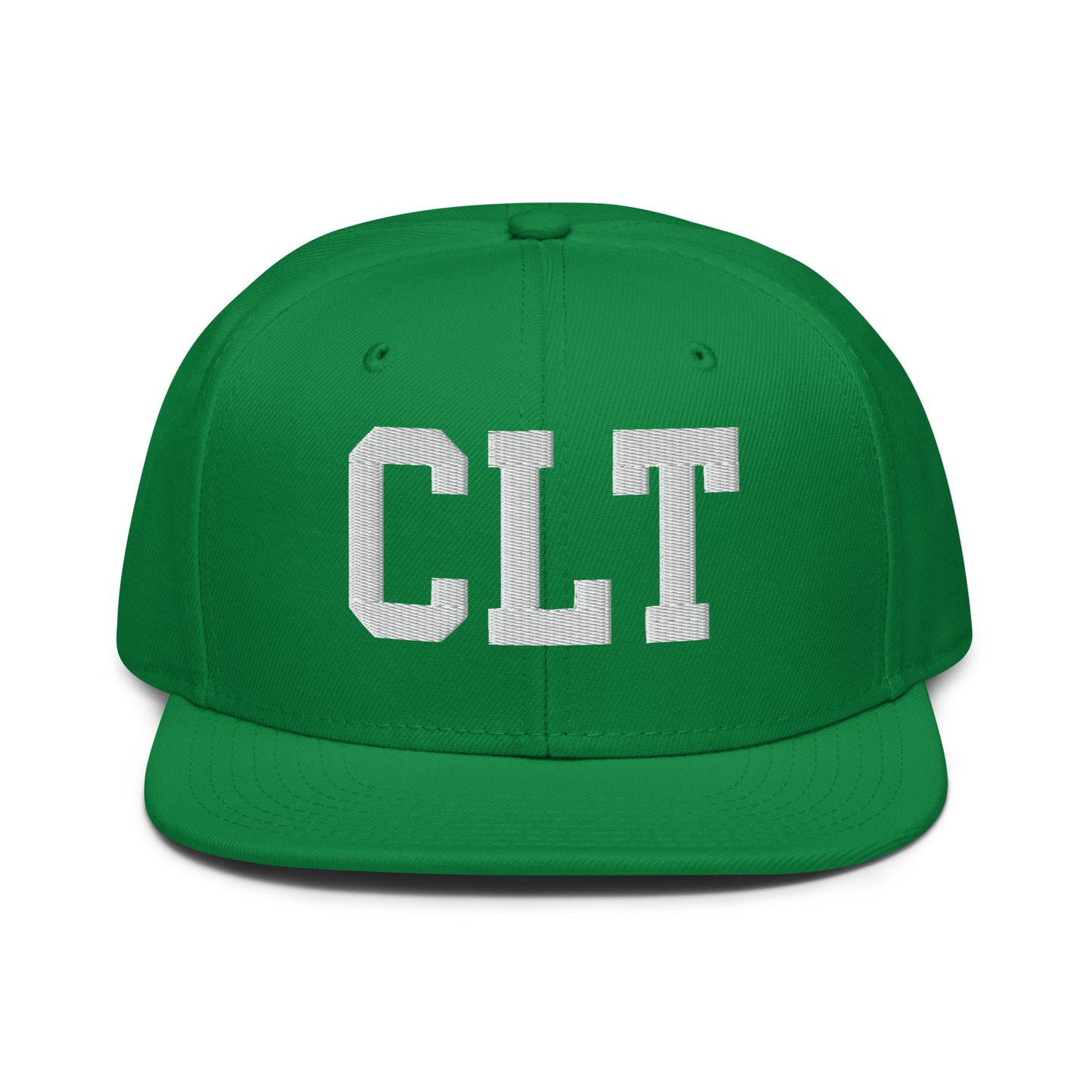 College-Style Wool-Blend Snapback Hat • White • CLT Charlotte • YHM Designs - Image 18