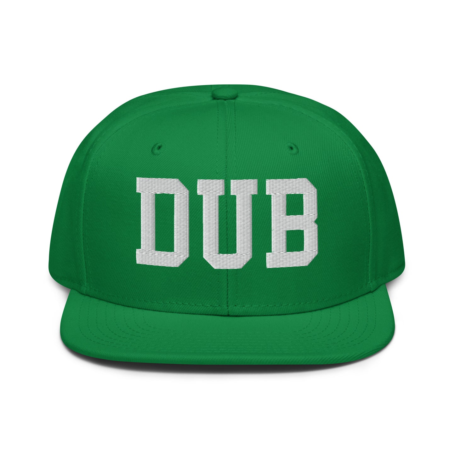 College-Style Wool-Blend Snapback Hat • White • DUB Dublin • YHM Designs - Image 18
