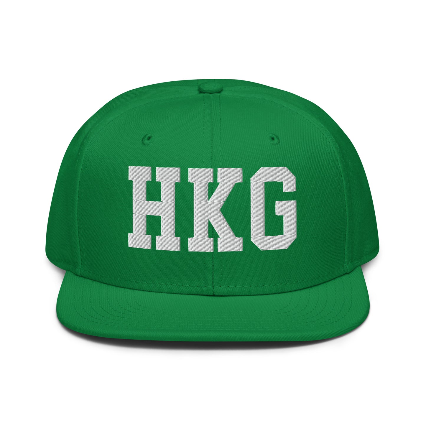 College-Style Wool-Blend Snapback Hat • White • HKG Hong Kong • YHM Designs - Image 18