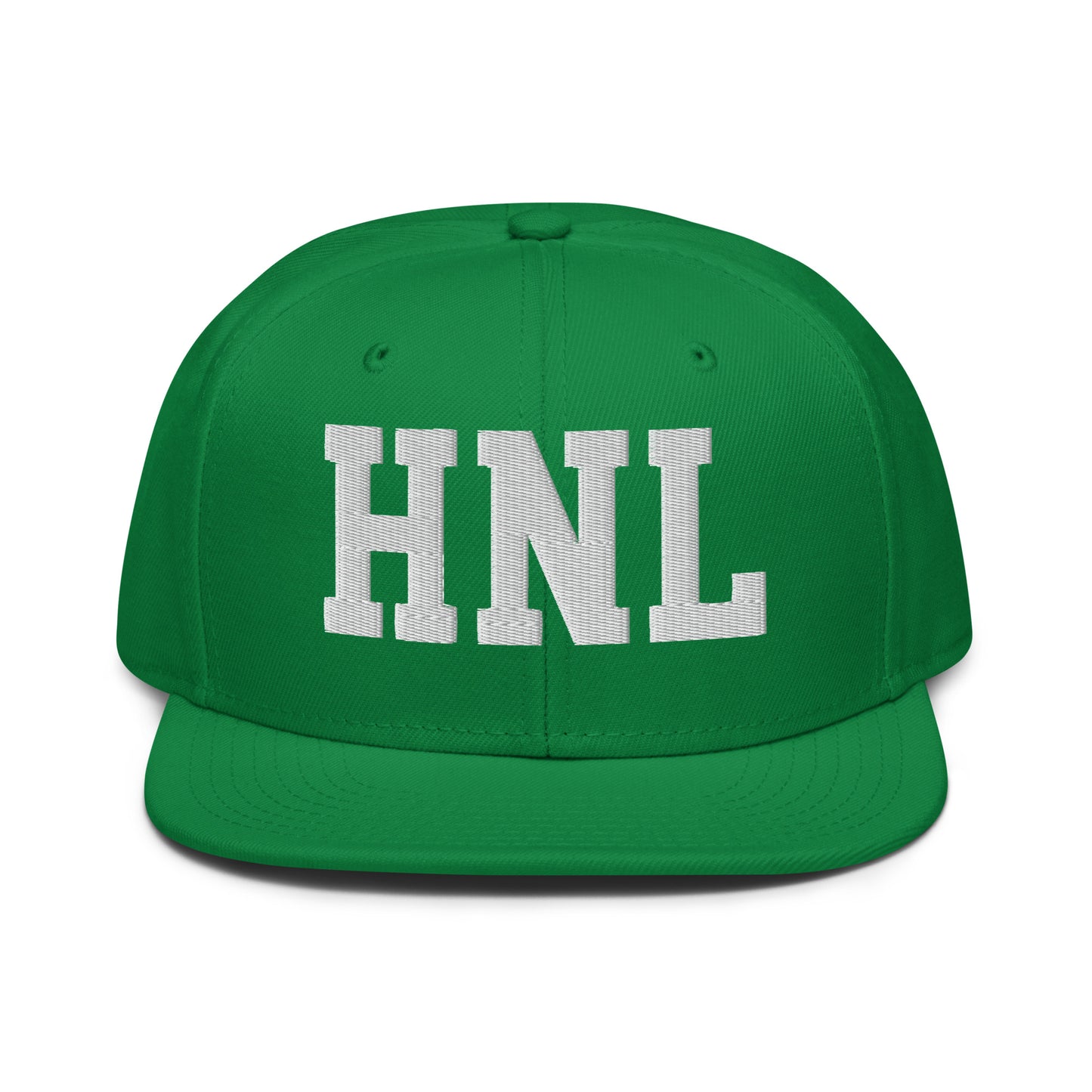 College-Style Wool-Blend Snapback Hat • White • HNL Honolulu • YHM Designs - Image 18