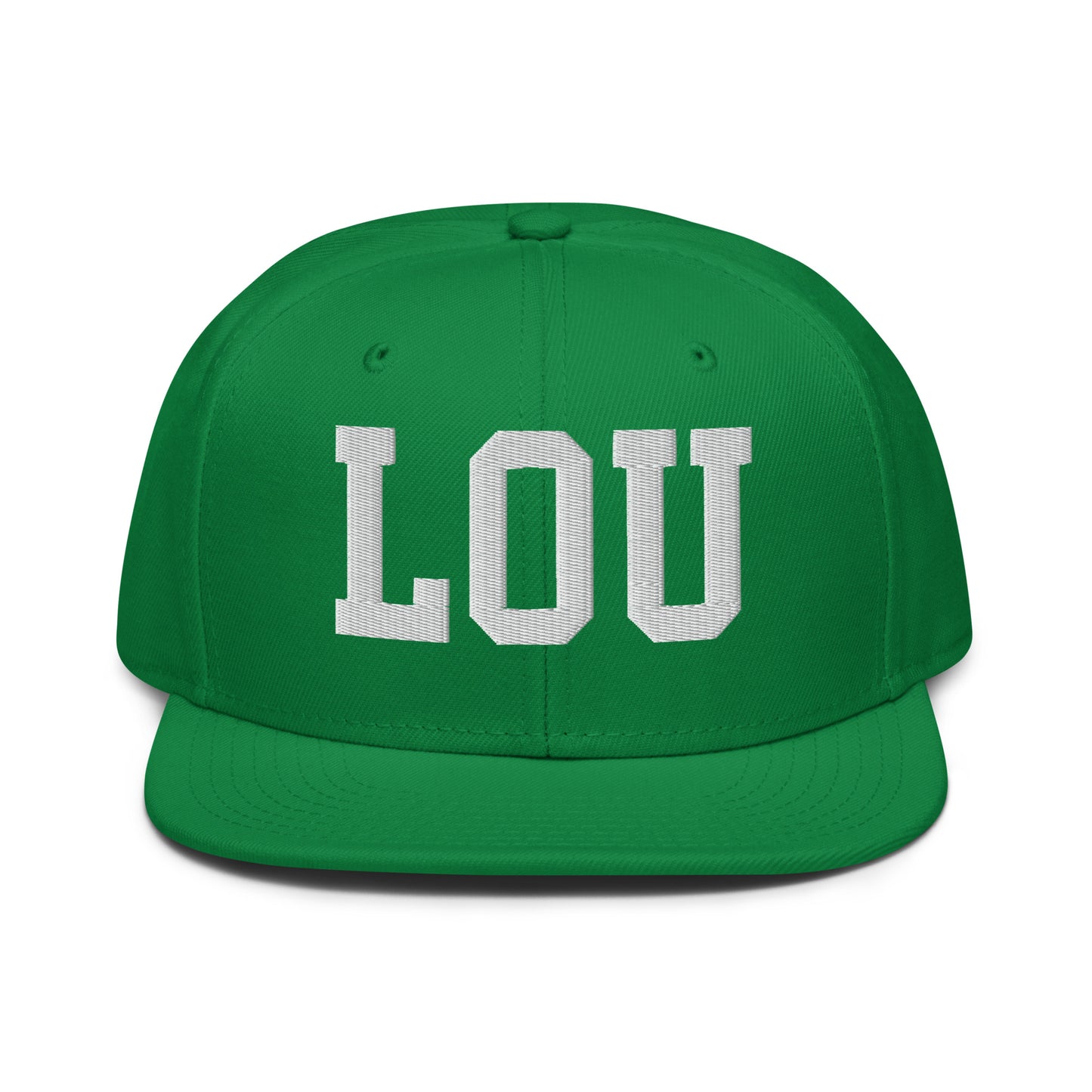 College-Style Wool-Blend Snapback Hat • White • LOU Louisville • YHM Designs - Image 18