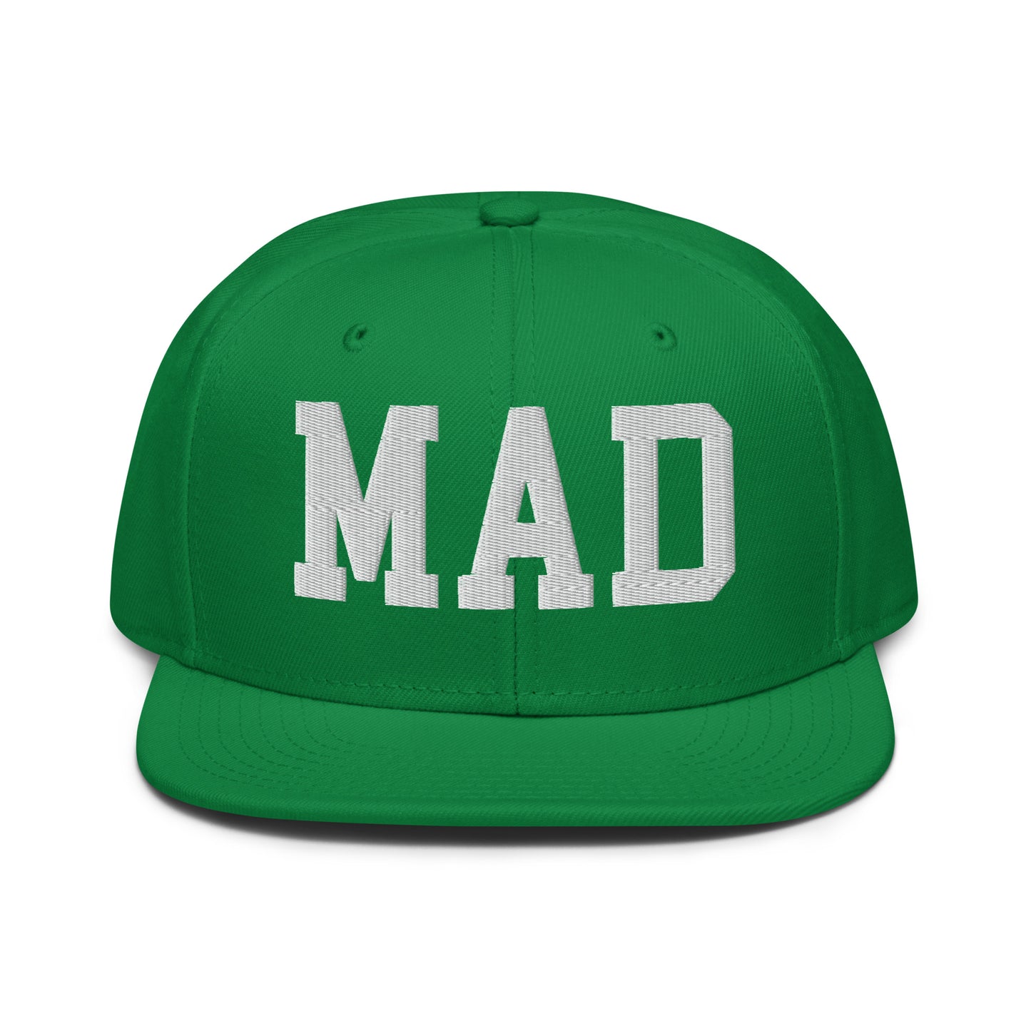 College-Style Wool-Blend Snapback Hat • White • MAD Madrid • YHM Designs - Image 18