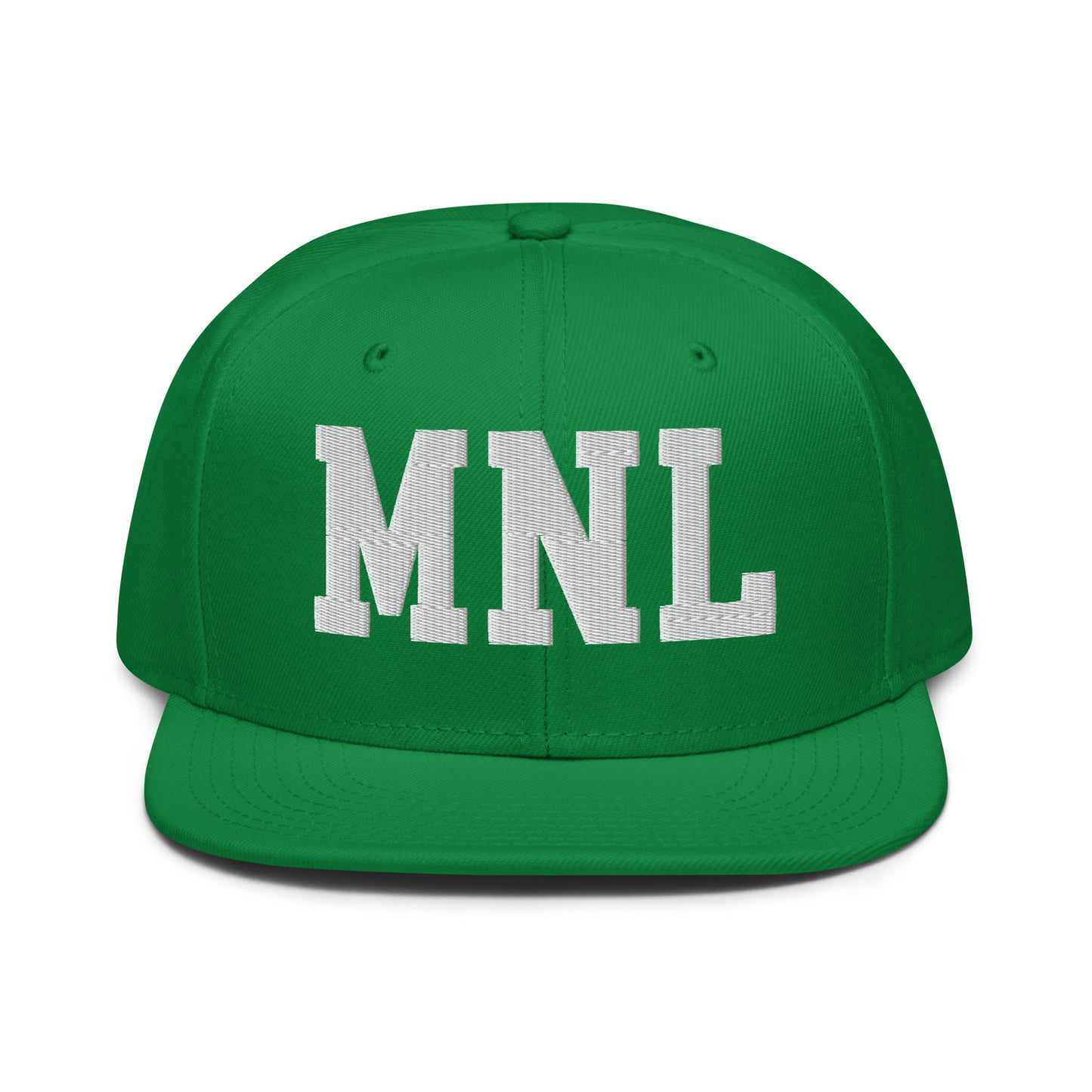 College-Style Wool-Blend Snapback Hat • White • MNL Manila • YHM Designs - Image 18