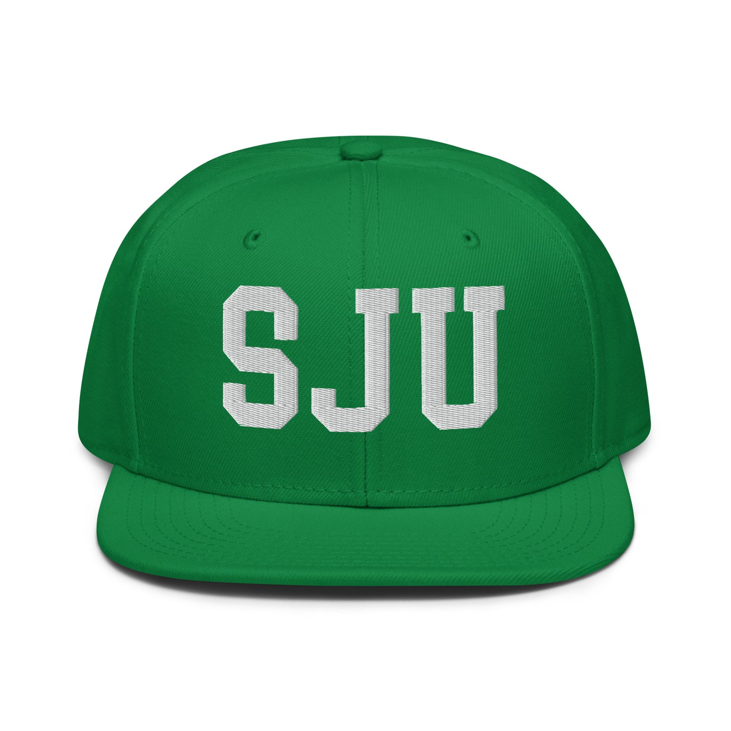 College-Style Wool-Blend Snapback Hat • White • SJU San Juan • YHM Designs - Image 18