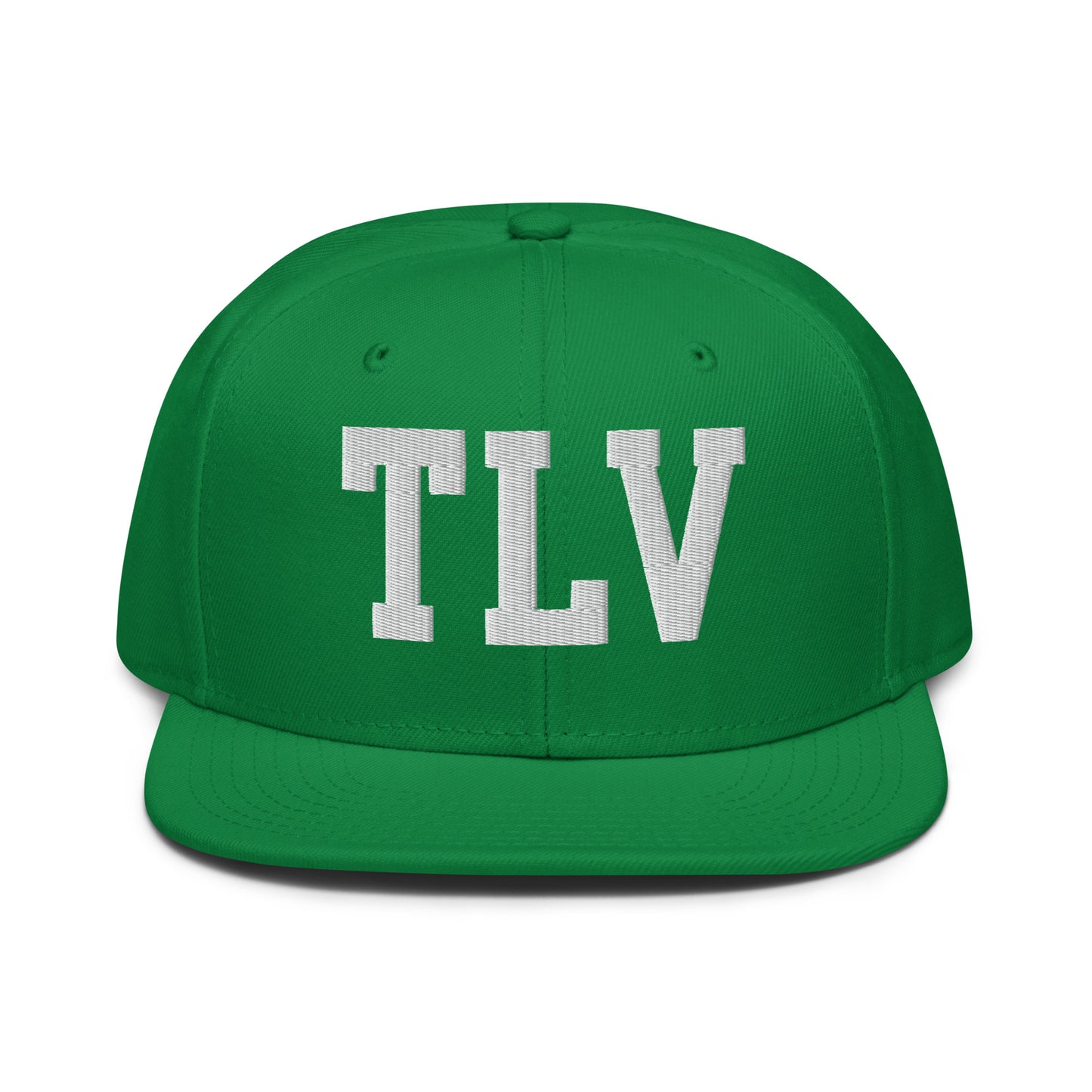 College-Style Wool-Blend Snapback Hat • White • TLV Tel Aviv • YHM Designs - Image 18