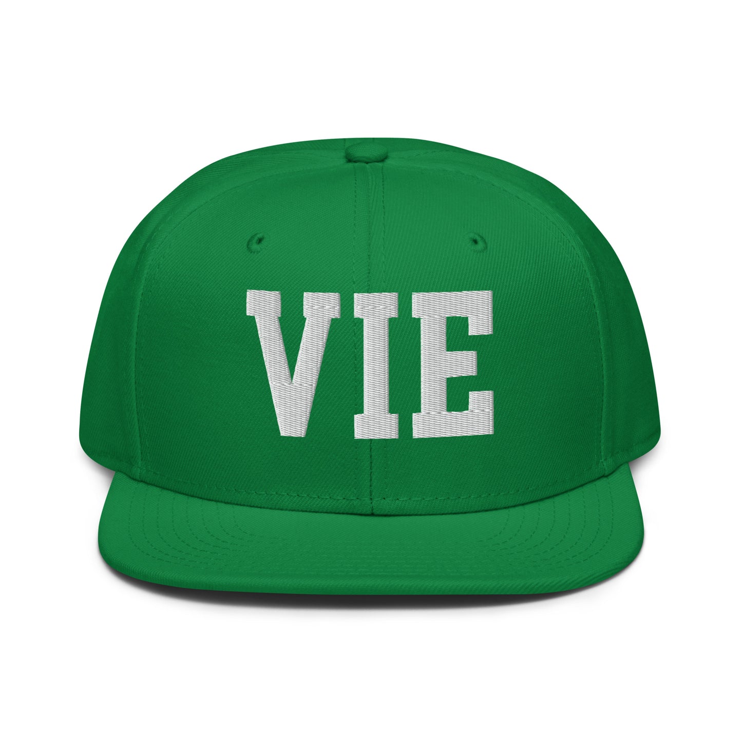 College-Style Wool-Blend Snapback Hat • White • VIE Vienna • YHM Designs - Image 18