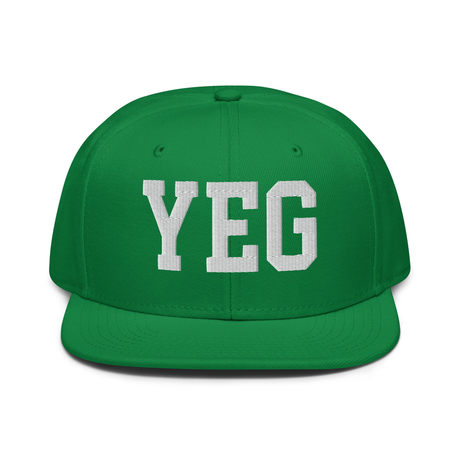 College-Style Wool-Blend Snapback Hat • White • YEG Edmonton • YHM Designs - Image 18