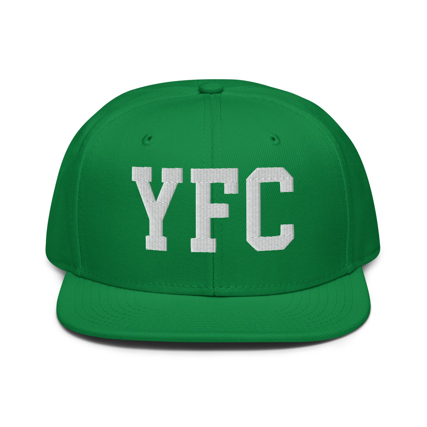 College-Style Wool-Blend Snapback Hat • White • YFC Fredericton • YHM Designs - Image 18