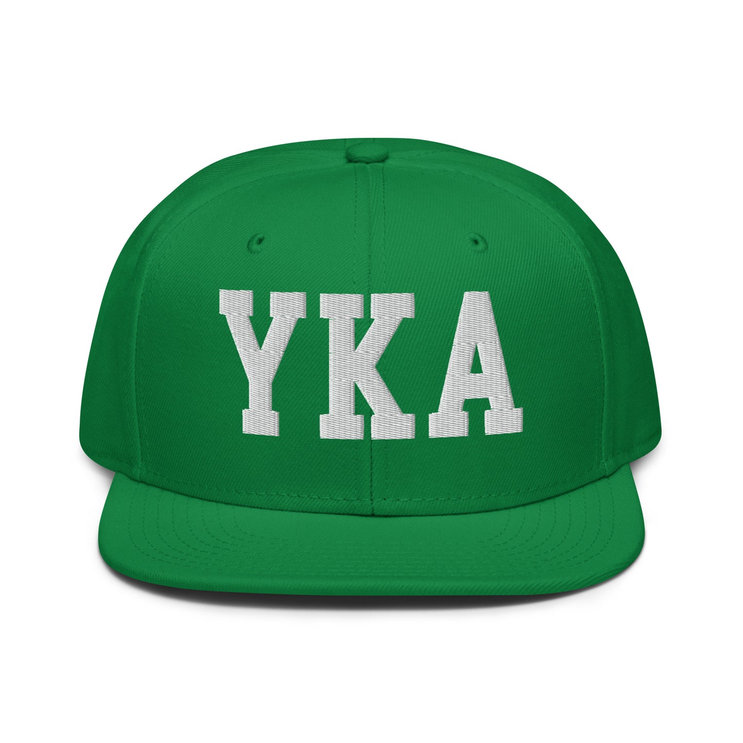College-Style Wool-Blend Snapback Hat • White • YKA Kamloops • YHM Designs - Image 18