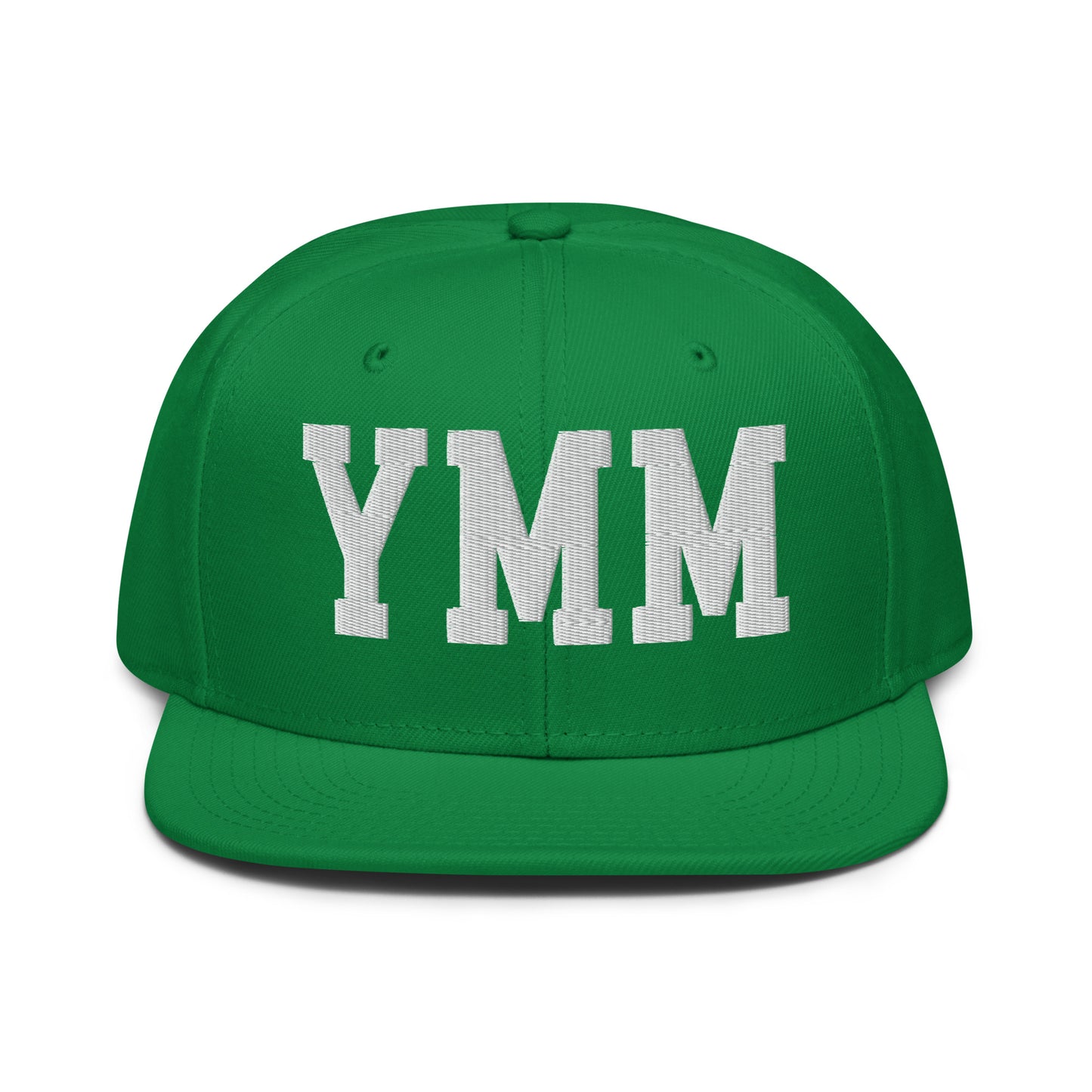 College-Style Wool-Blend Snapback Hat • White • YMM Fort McMurray • YHM Designs - Image 18