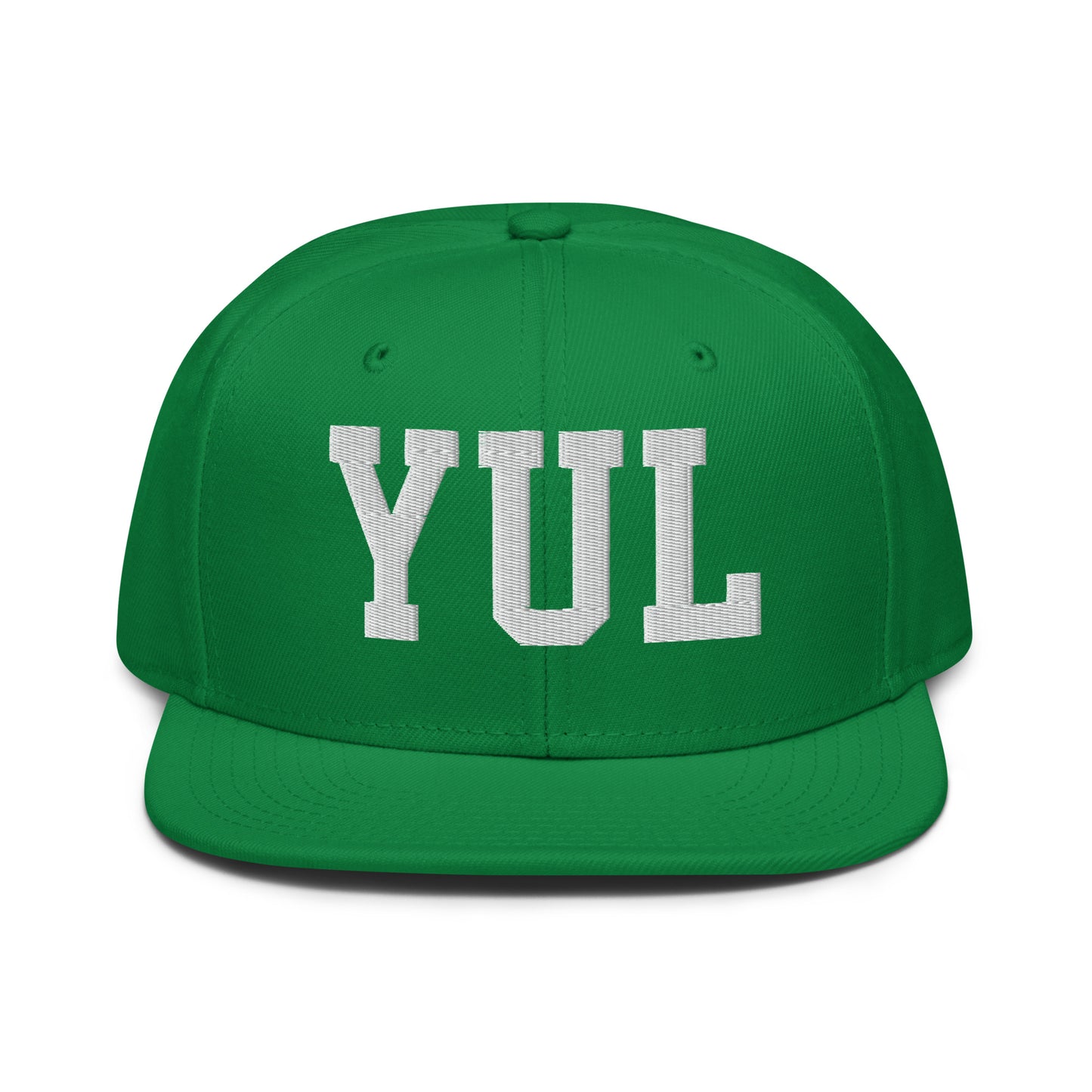 College-Style Wool-Blend Snapback Hat • White • YUL Montreal • YHM Designs - Image 18