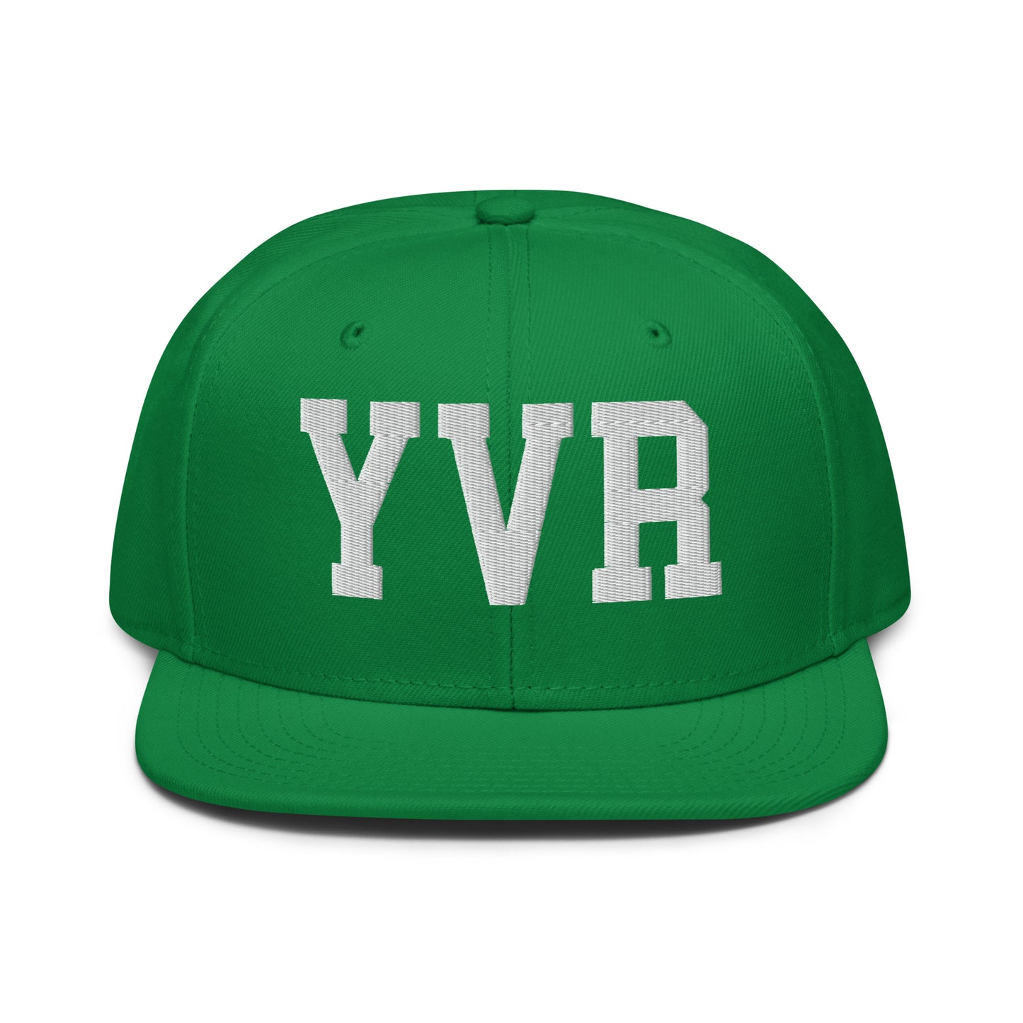 College-Style Wool-Blend Snapback Hat • White • YVR Vancouver • YHM Designs - Image 18