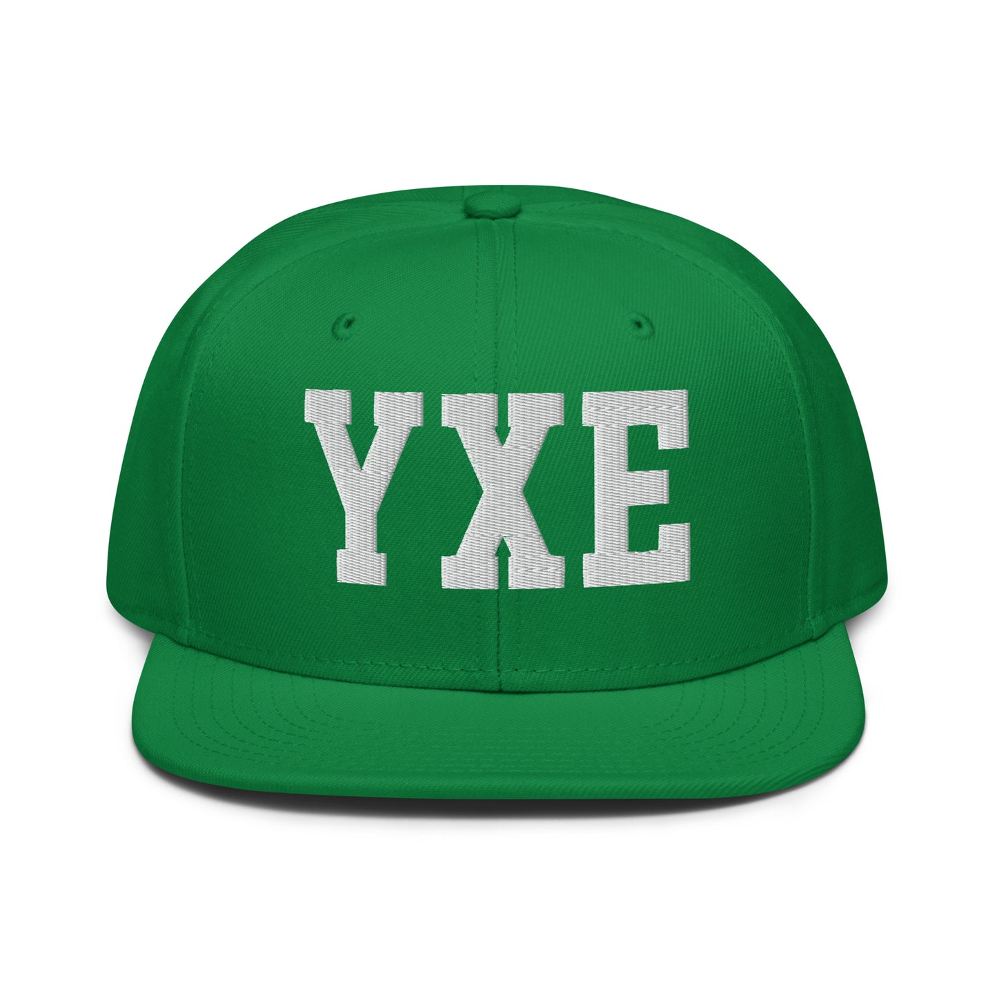 College-Style Wool-Blend Snapback Hat • White • YXE Saskatoon • YHM Designs - Image 18