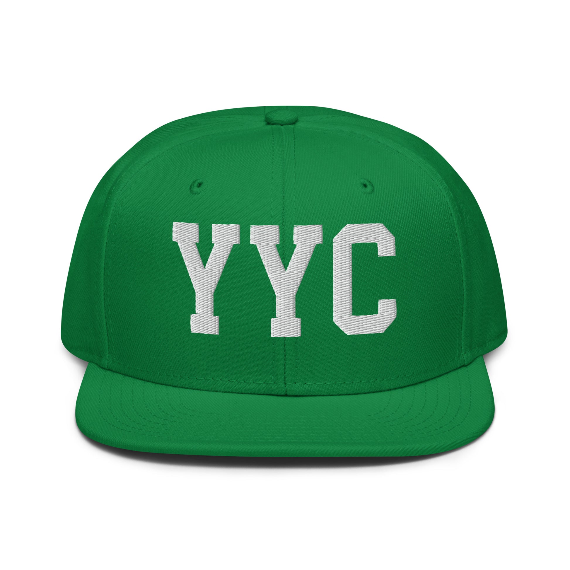 College-Style Wool-Blend Snapback Hat • White • YYC Calgary • YHM Designs - Image 18