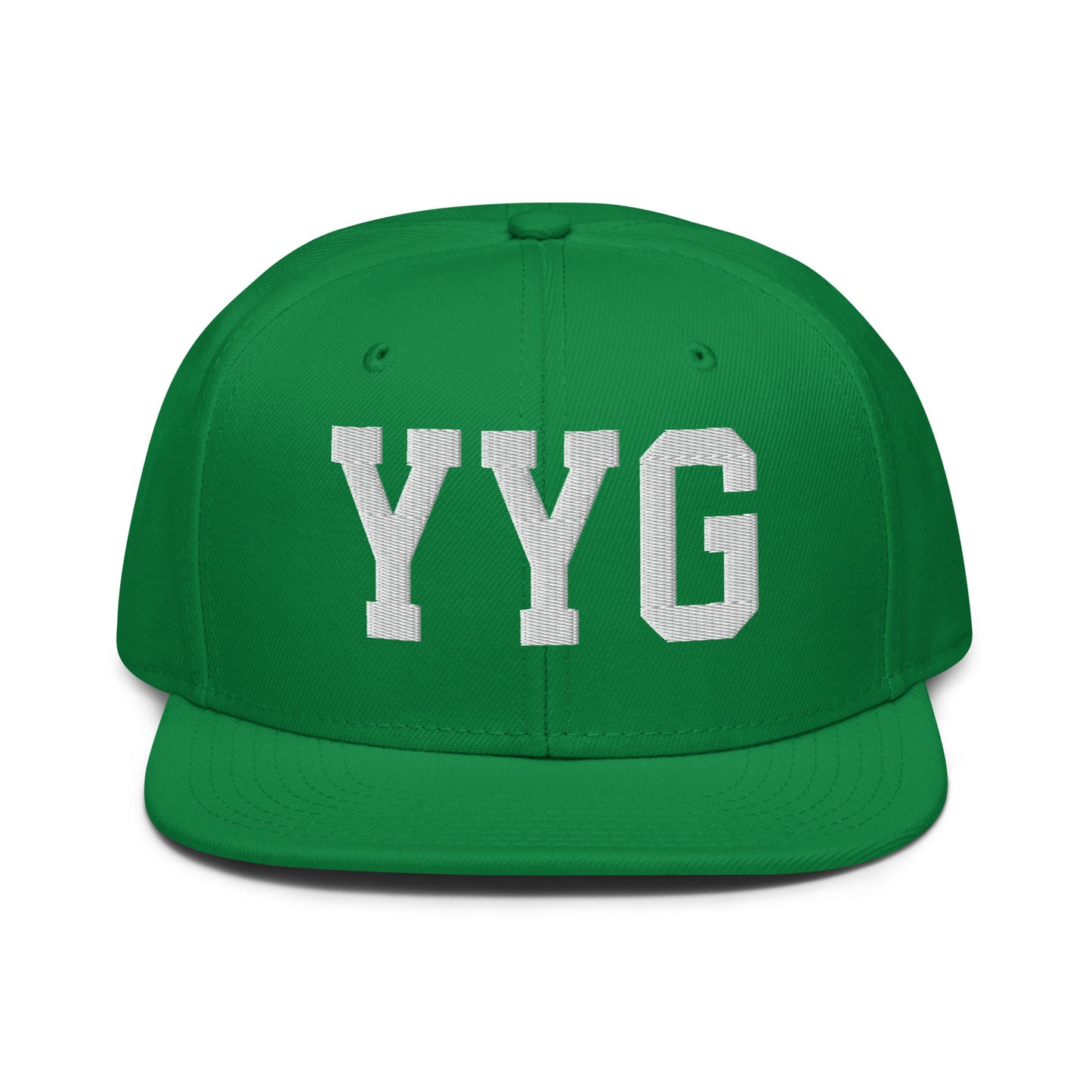 College-Style Wool-Blend Snapback Hat • White • YYG Charlottetown • YHM Designs - Image 18