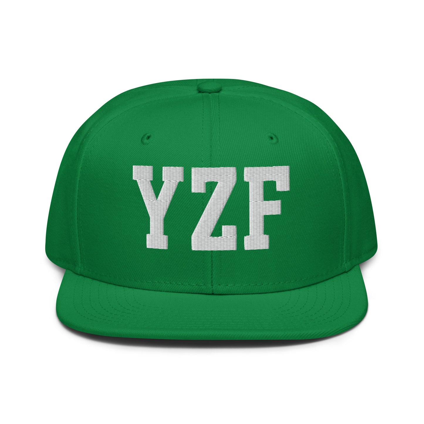 College-Style Wool-Blend Snapback Hat • White • YZF Yellowknife • YHM Designs - Image 18