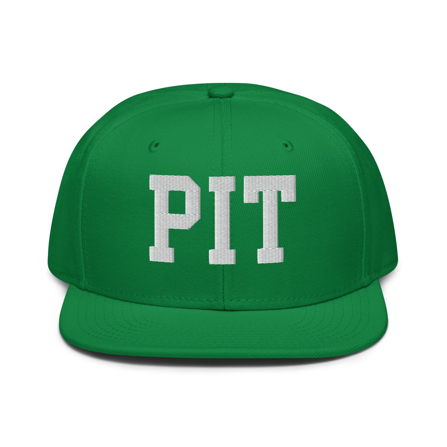 College-Style Wool-Blend Snapback Hat • White • PIT Pittsburgh • YHM Designs - Image 18