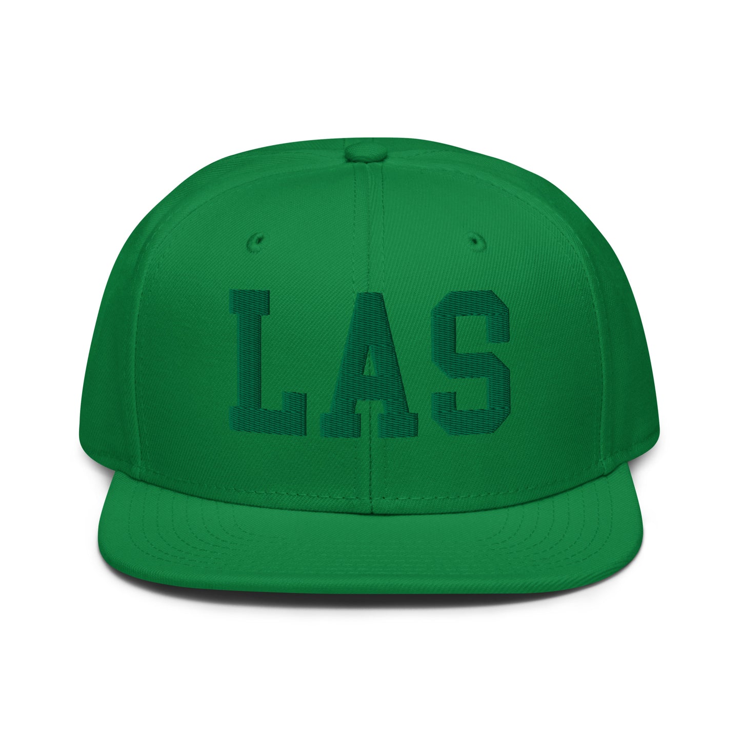 College-Style Wool-Blend Snapback Hat • Kelly Green • LAS Las Vegas • YHM Designs - Image 07