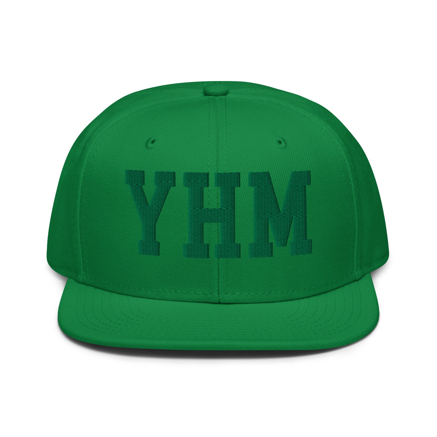 College-Style Wool-Blend Snapback Hat • Kelly Green • YHM Hamilton • YHM Designs - Image 07