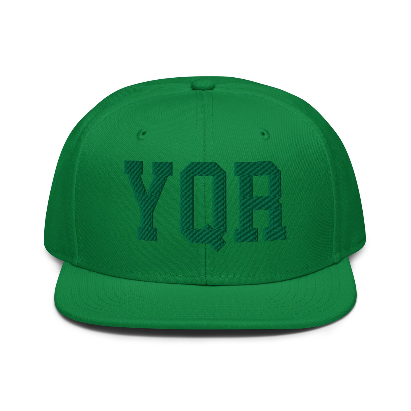 College-Style Wool-Blend Snapback Hat • Kelly Green • YQR Regina • YHM Designs - Image 07