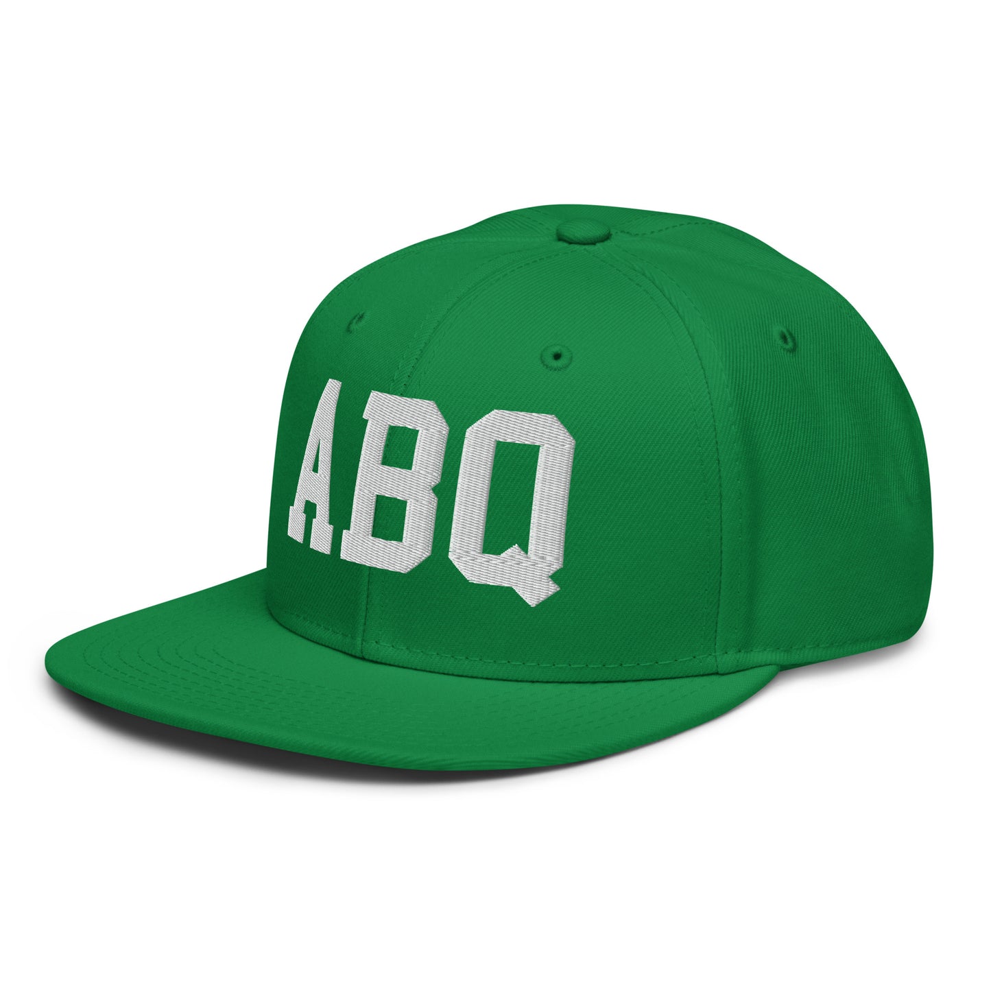 College-Style Wool-Blend Snapback Hat • White • ABQ Albuquerque • YHM Designs - Image 20