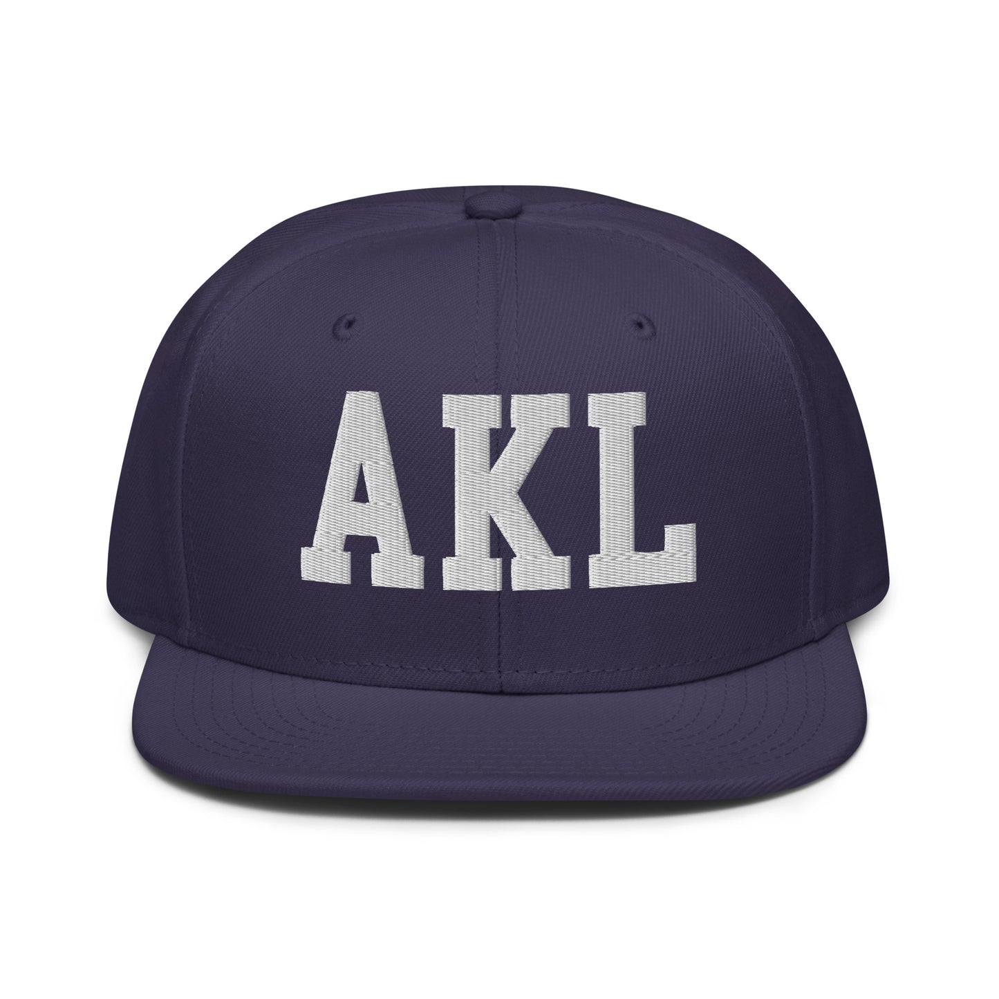 College-Style Wool-Blend Snapback Hat • White • AKL Auckland • YHM Designs - Image 10