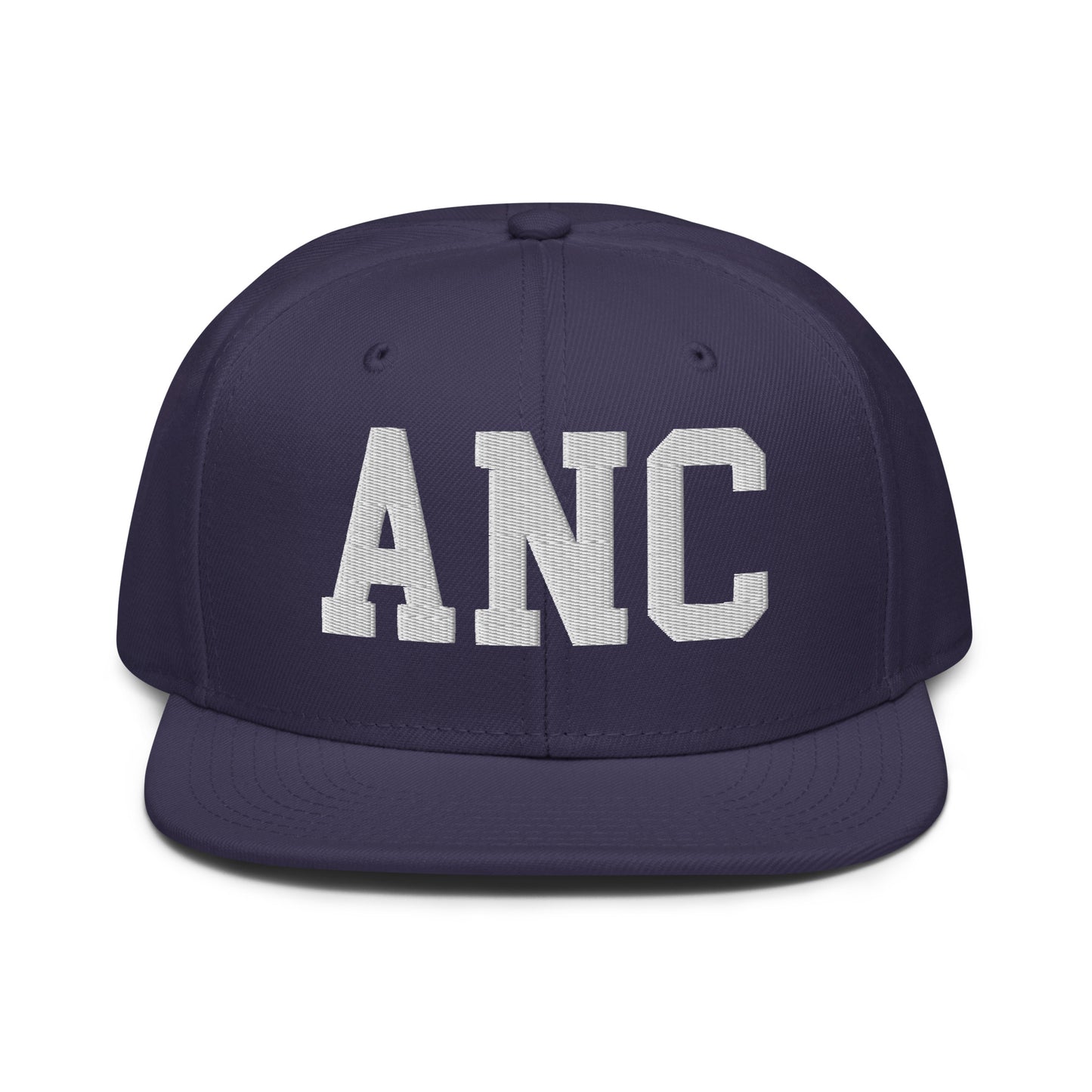 College-Style Wool-Blend Snapback Hat • White • ANC Anchorage • YHM Designs - Image 10